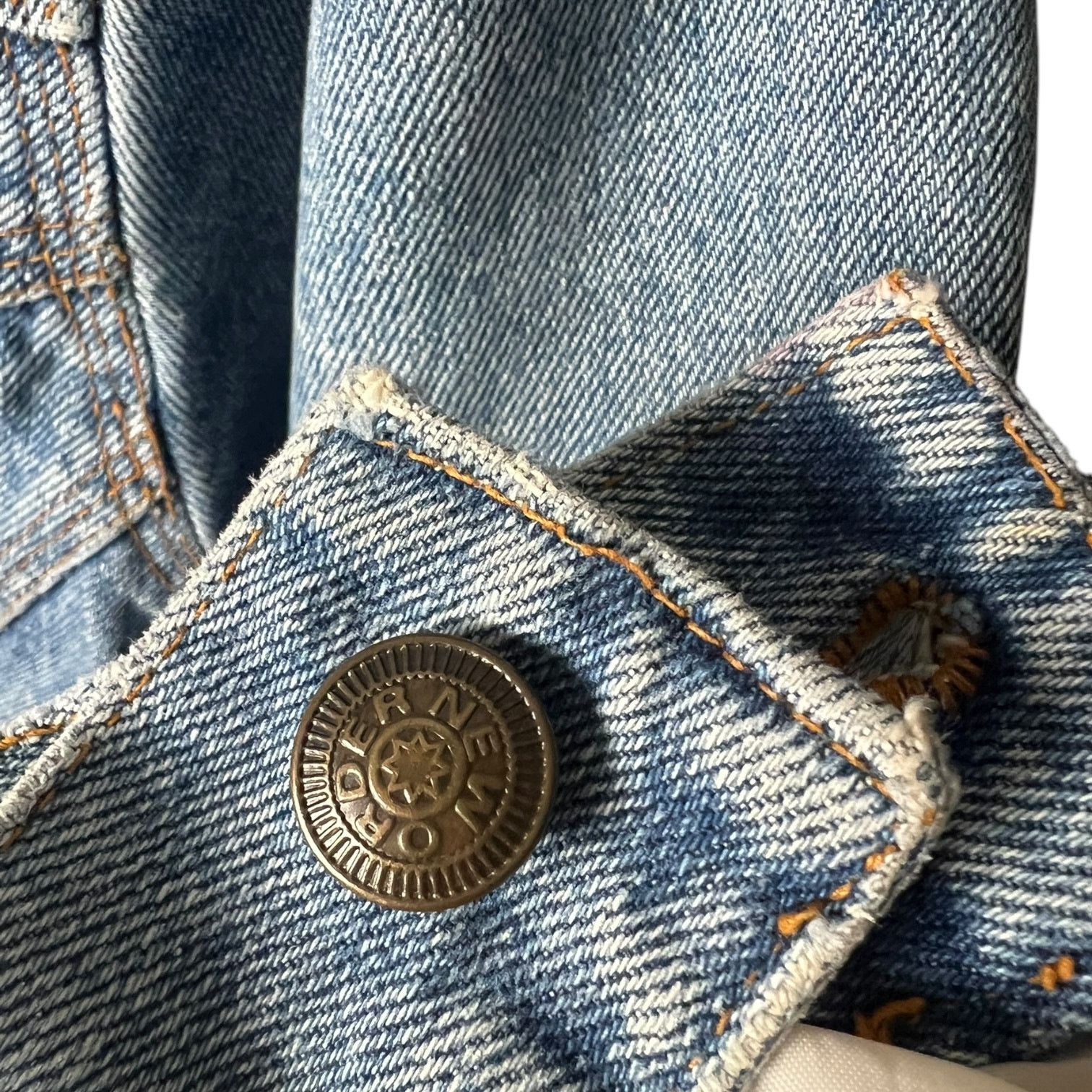 New Order Vintage 80s New Order Outerwear Hooded Youth Denim Jacket L Size US L / EU 52-54 / 3 - 4 Thumbnail