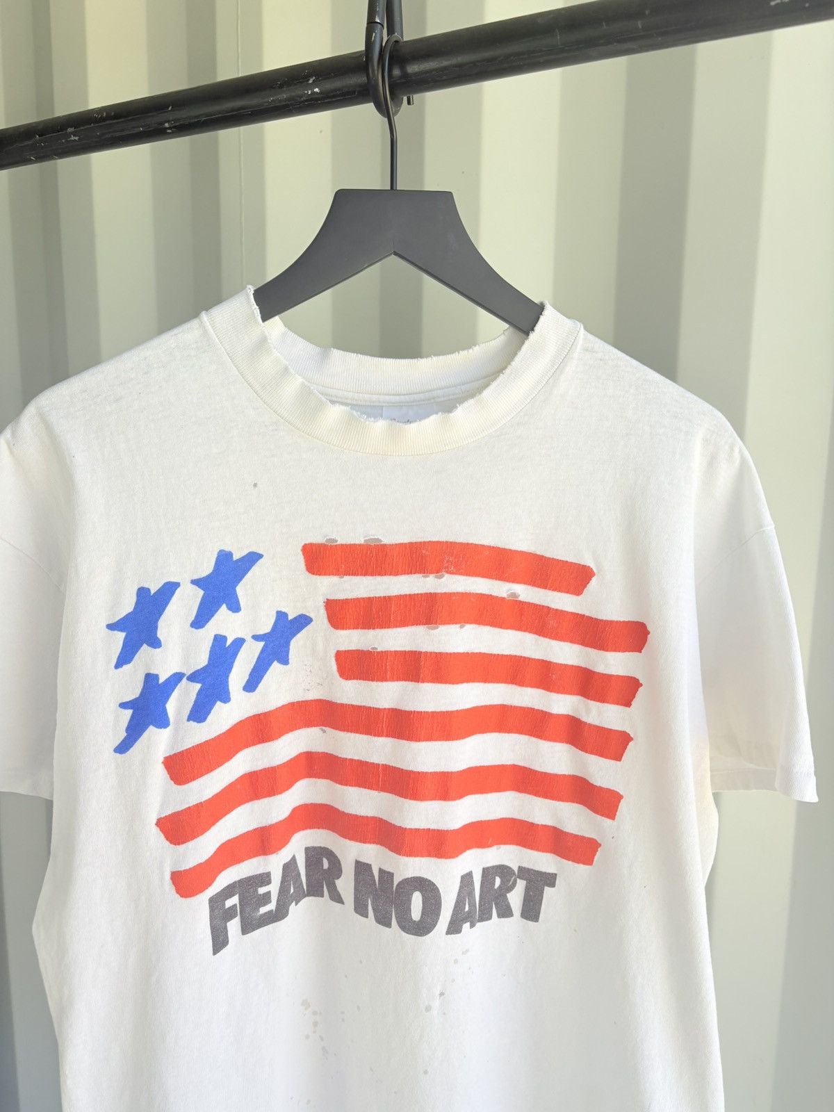 Vintage Thrashed Fear No Art Faded Distressed Shirt ERD GRUNGE Size US XL / EU 56 / 4 - 1 Thumbnail