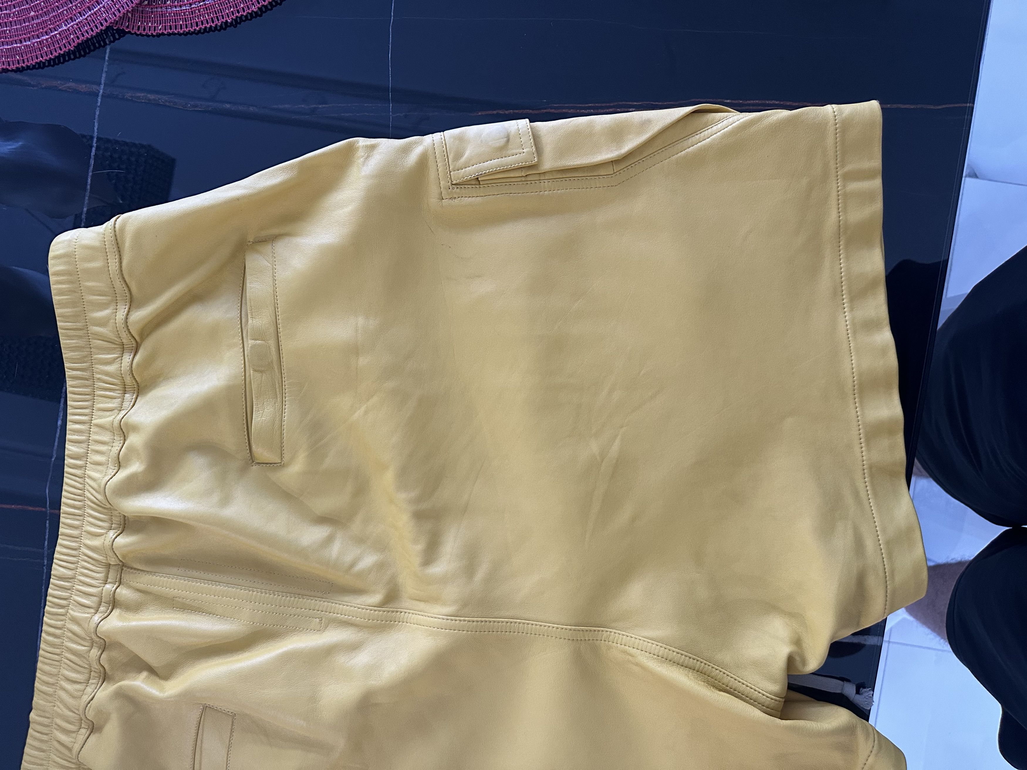 Rick Owens Rick Owens Lemon Cargobela Leather Shorts Size US 38 / EU 54 - 5 Thumbnail