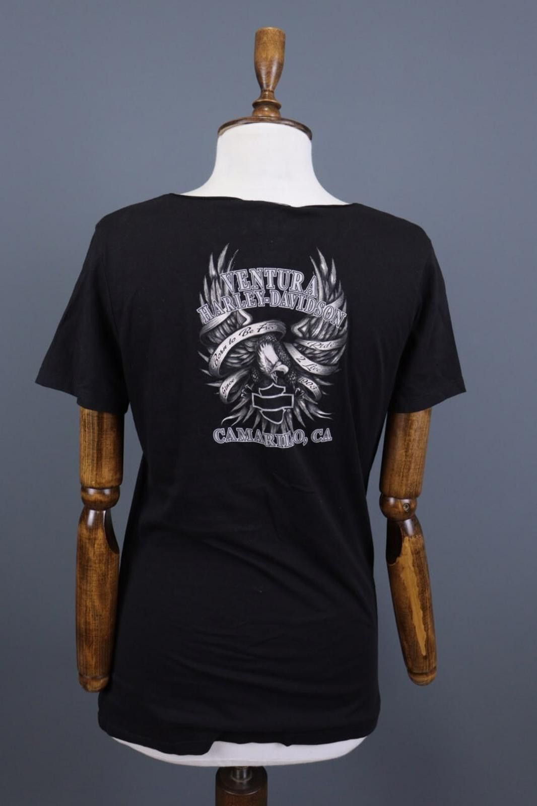 Designer Harley Davidson Black Big Logo Drawstring Top Tunic Shirt Size ONE SIZE - 10 Thumbnail