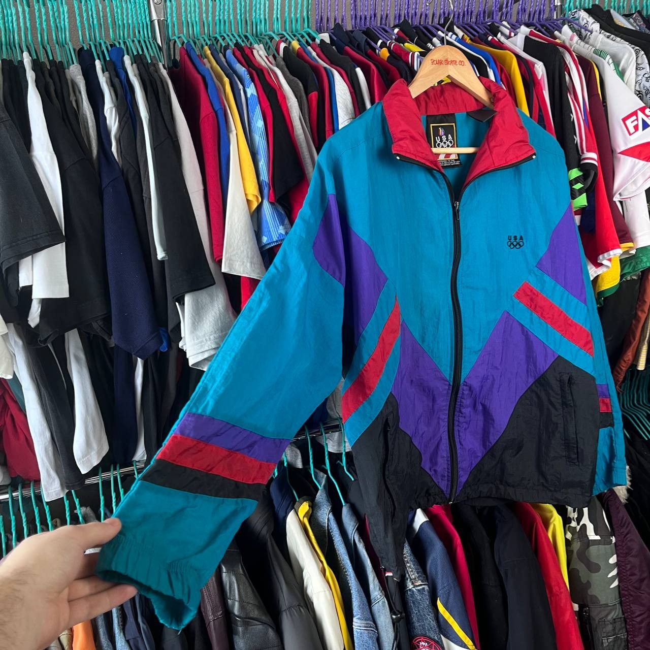 JCPenney 90s JCPenney Olympic Games USA Winbreaker Track Jacket Size US L / EU 52-54 / 3 - 7 Thumbnail