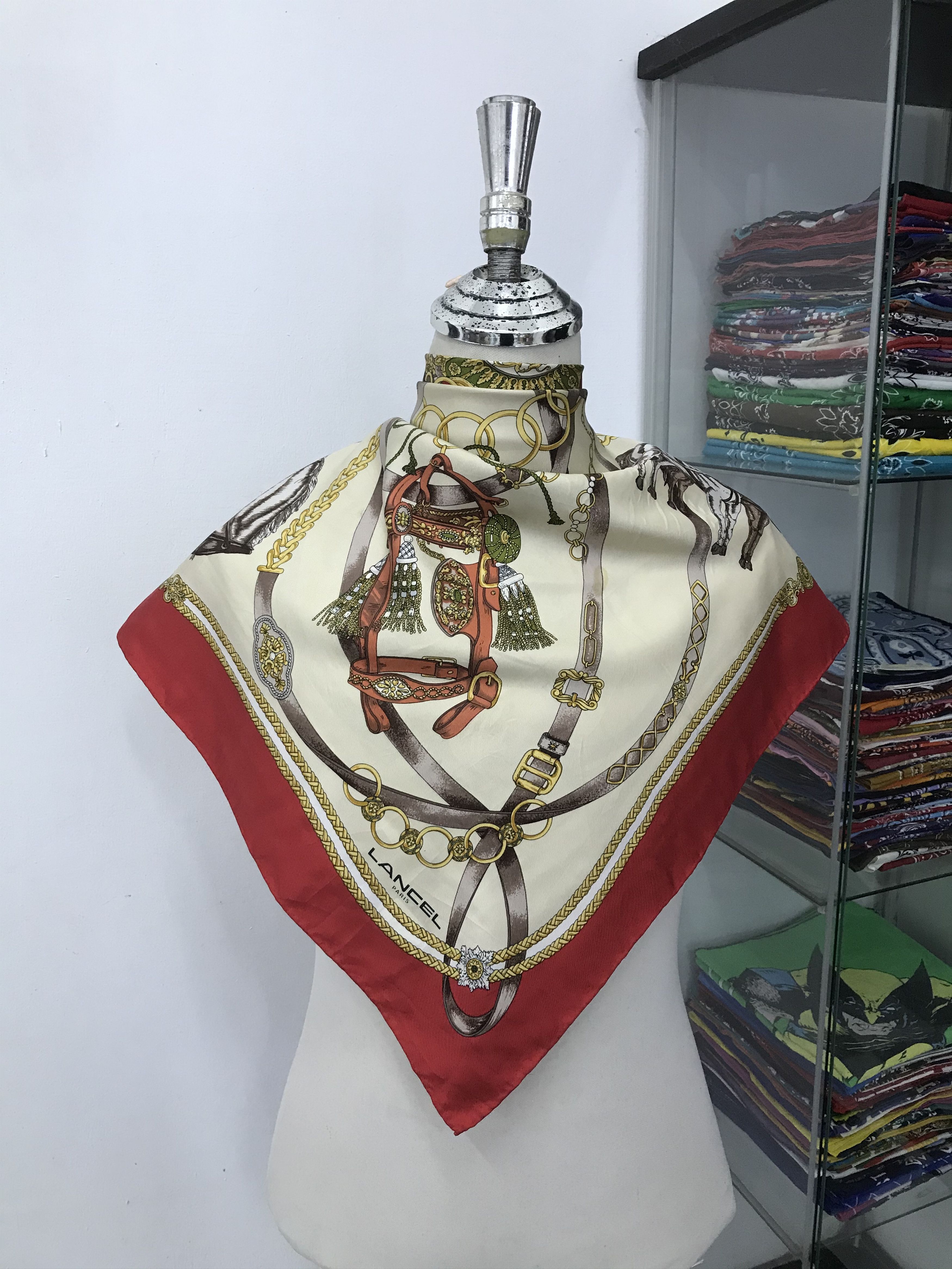 vintage Lancel silk scarf