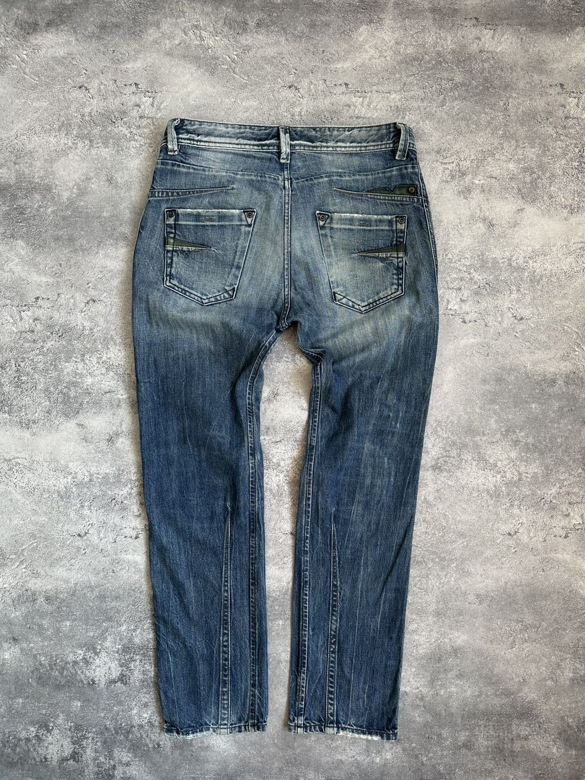 Diesel Vintage Diesel Distressed Ripped Denim Jeans Japanese Stripe Size US 31 - 12 Thumbnail