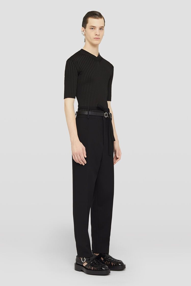 Jil Sander o1w1db10825 Trouser 97 AW 19 W Belt in Black Size US 36 / EU 52 - 3 Thumbnail