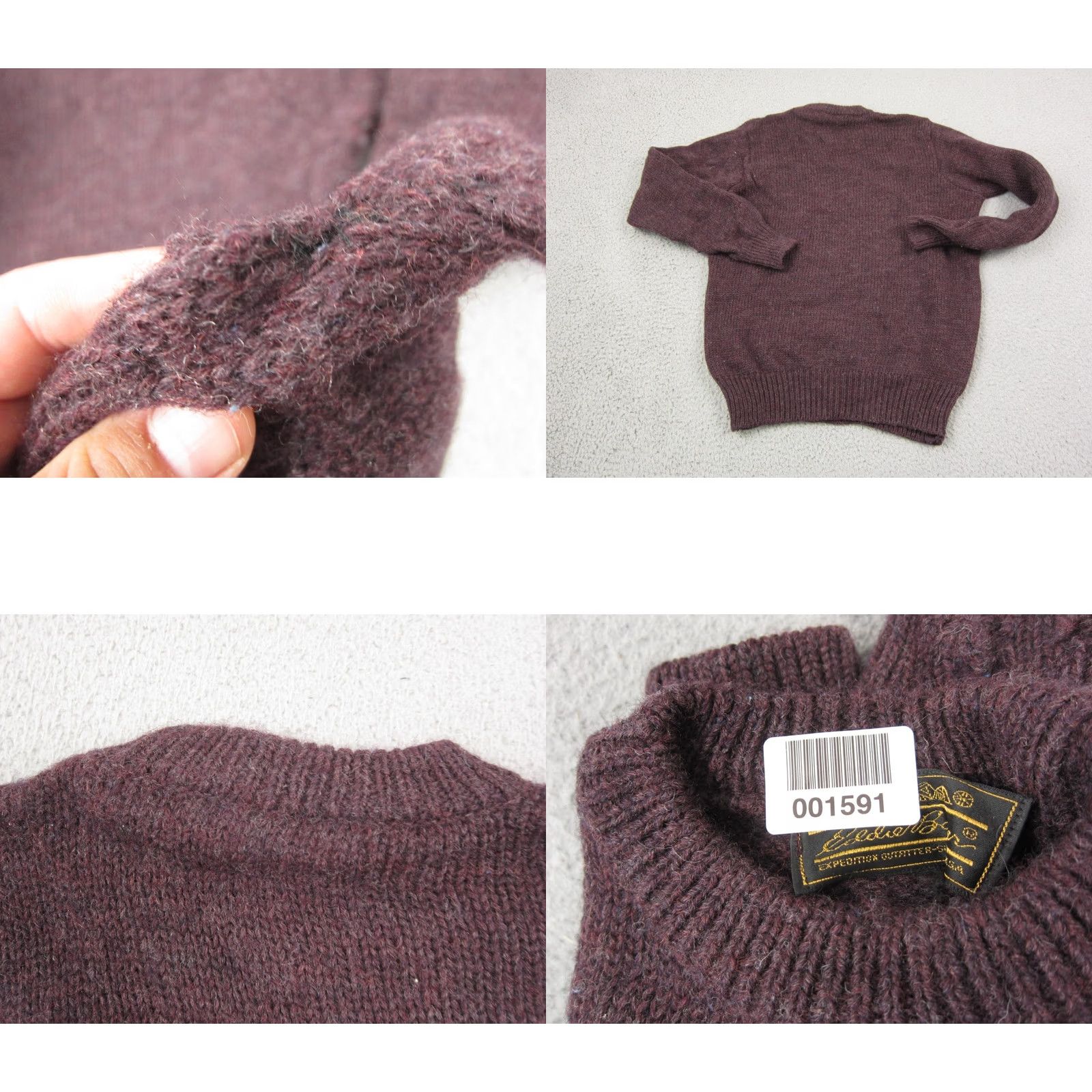 Eddie Bauer VINTAGE Eddie Bauer Sweater Womens L Purple 100% Wool Pullover Knit Mock Neck Size L / US 10 / IT 46 - 9 Thumbnail