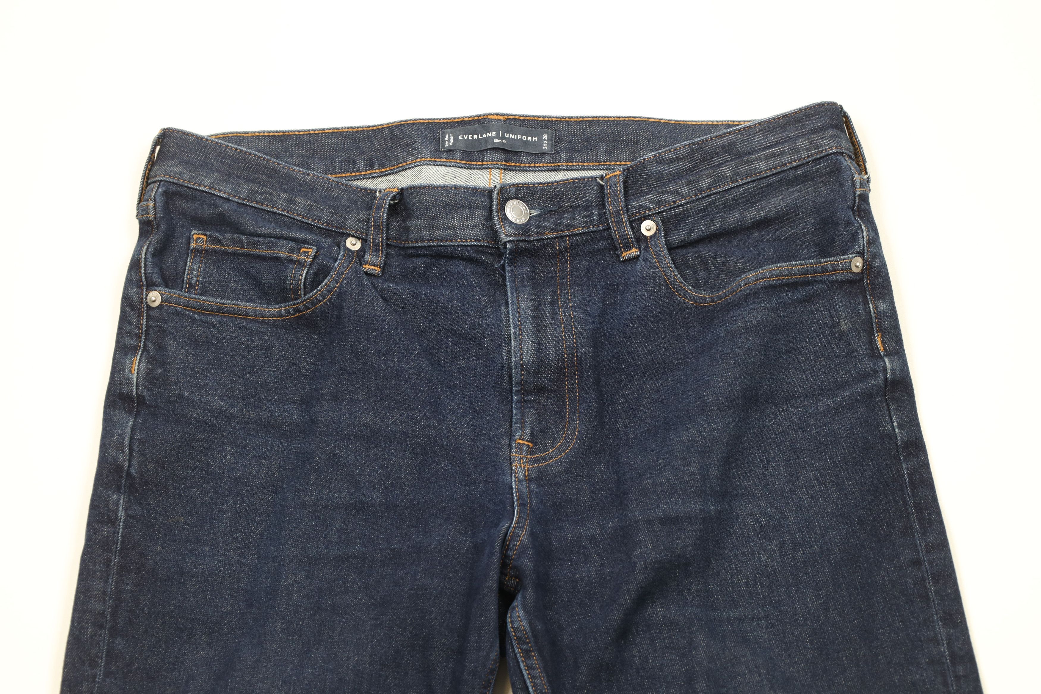 Everlane × Vintage Everlane Uniform Slim Stretch Organic Cotton Denim Jeans Size US 34 / EU 50 - 2 Thumbnail