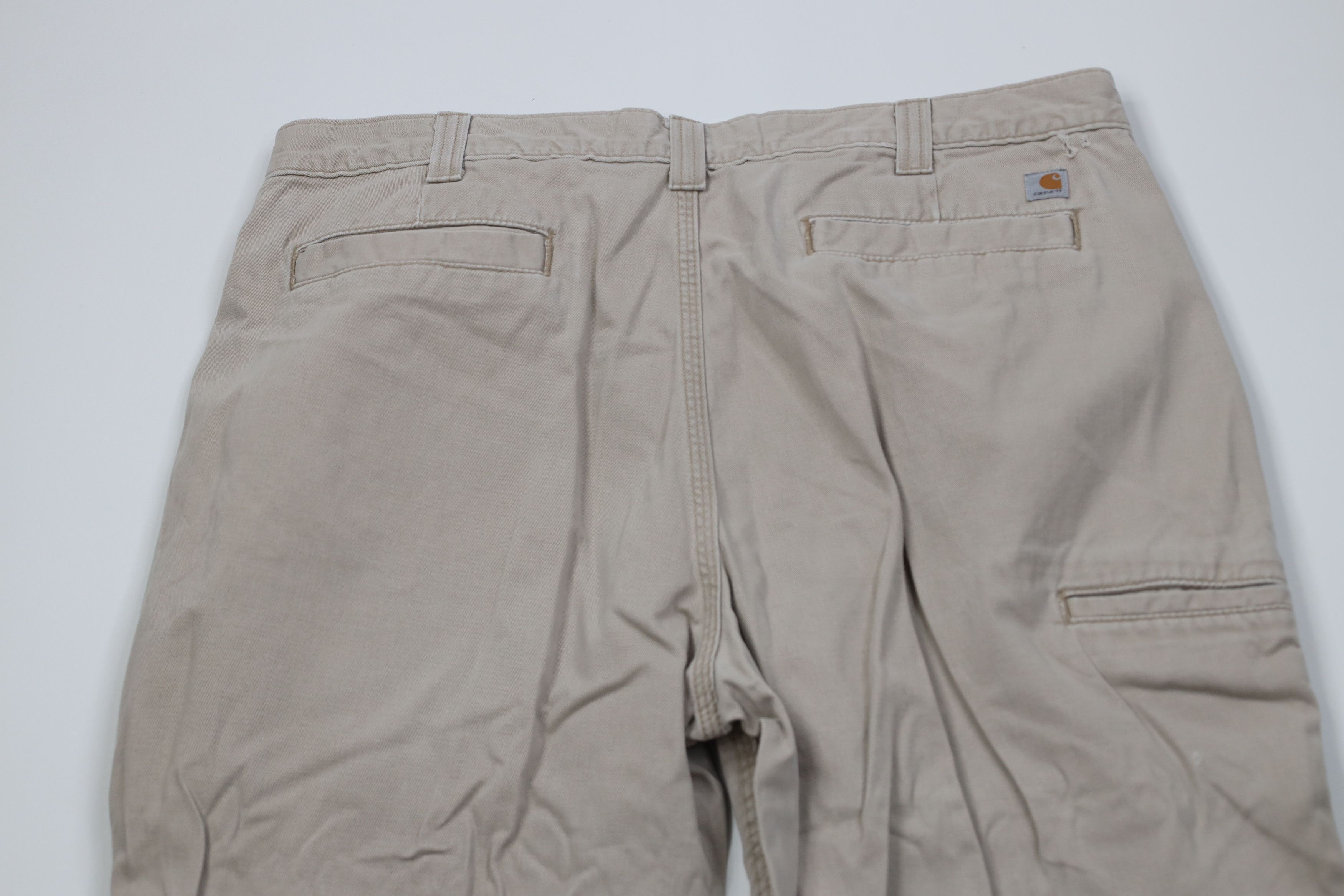 Carhartt Vintage Y2K Carhartt Wide Leg Dungaree Pants Workwear Beige Size US 38 / EU 54 - 12 Thumbnail