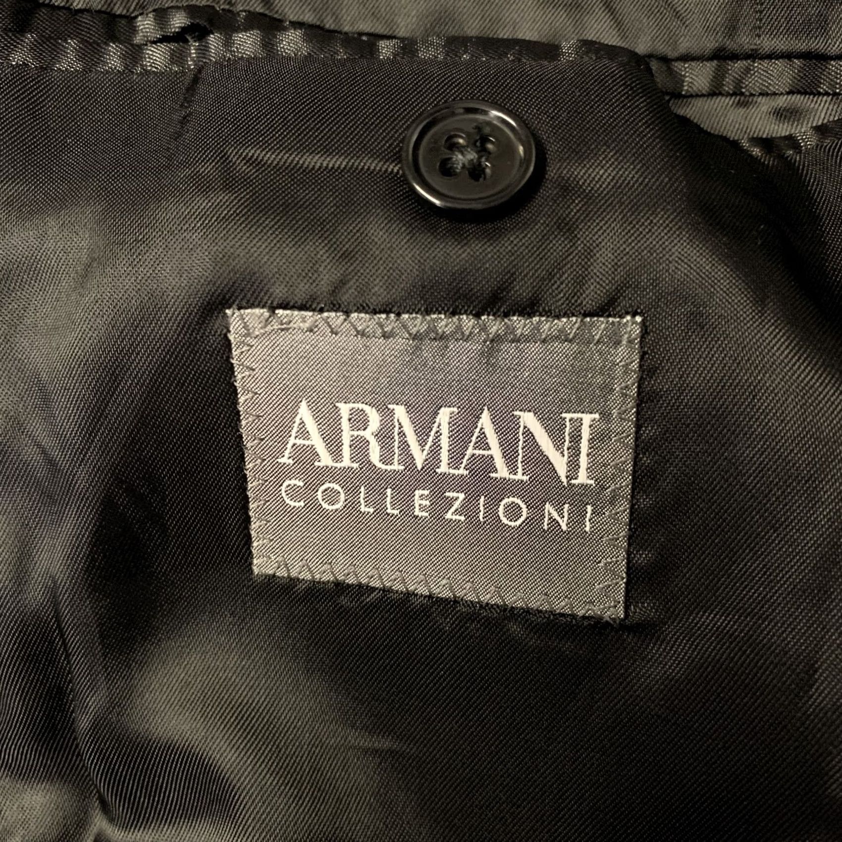 Armani ARMANI COLLEZIONI Black Velvet Cotton Elastane Sport Coat Size 40 Mens Size US XXS / EU 40 - 5 Thumbnail