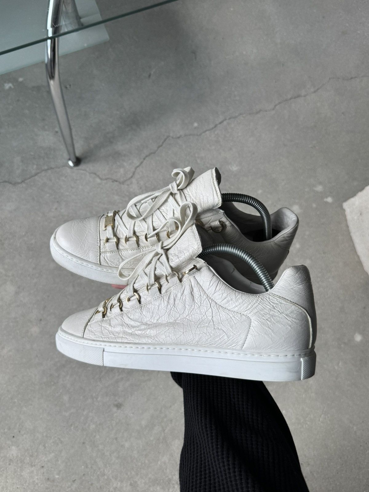 Balenciaga Balenciaga Arena Low Top Leather Sneakers Size US 7 / EU 40 - 1 Thumbnail