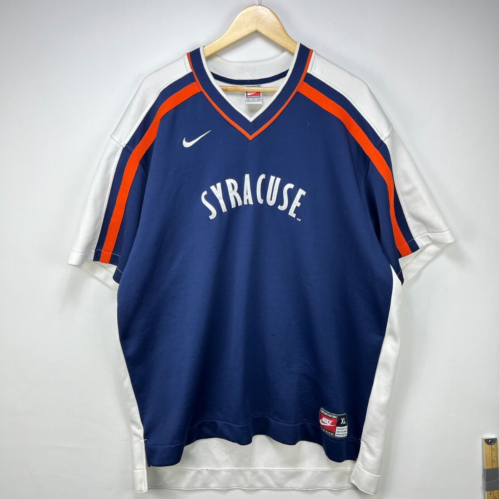 Nike × Vintage Vintage 90s Nike Syracuse Orangemen University Mesh XL Size US XL / EU 56 / 4 - 1 Thumbnail