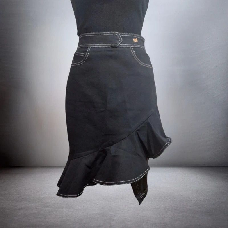 Cavalli Class Cavalli Class Roberto Cavalli Asymmetric Denim Skirt Y2K Size 27" / US 4 / IT 40 - 1 Thumbnail