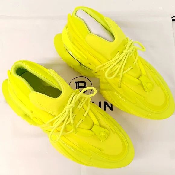 Balmain Balmain Unicorn Low-Top Neon Chunky Sneakers - EU44/US11 Size US 11 / EU 44 - 2 Thumbnail