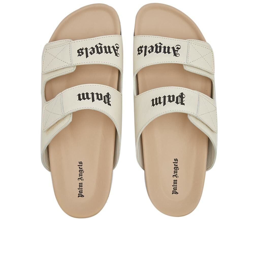 Palm Angels o1y0325 Logo Slippers in Off White/Beige Size US 7 / EU 40 - 4 Thumbnail