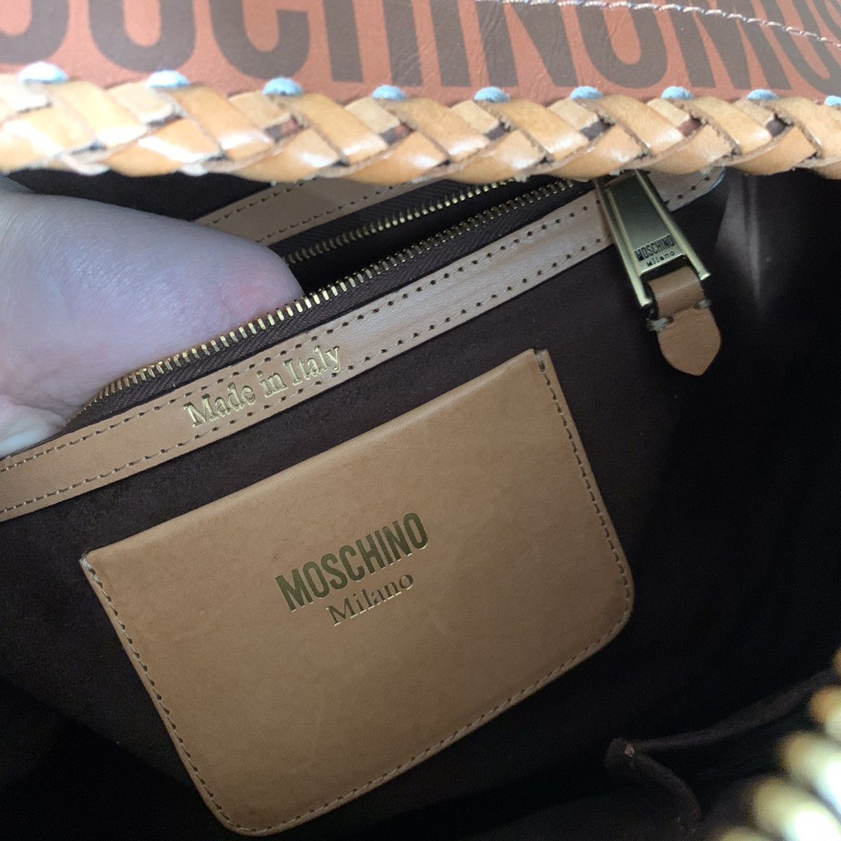 Moschino SpongeBob monogram calf skin leather backpack Size ONE SIZE - 16 Thumbnail
