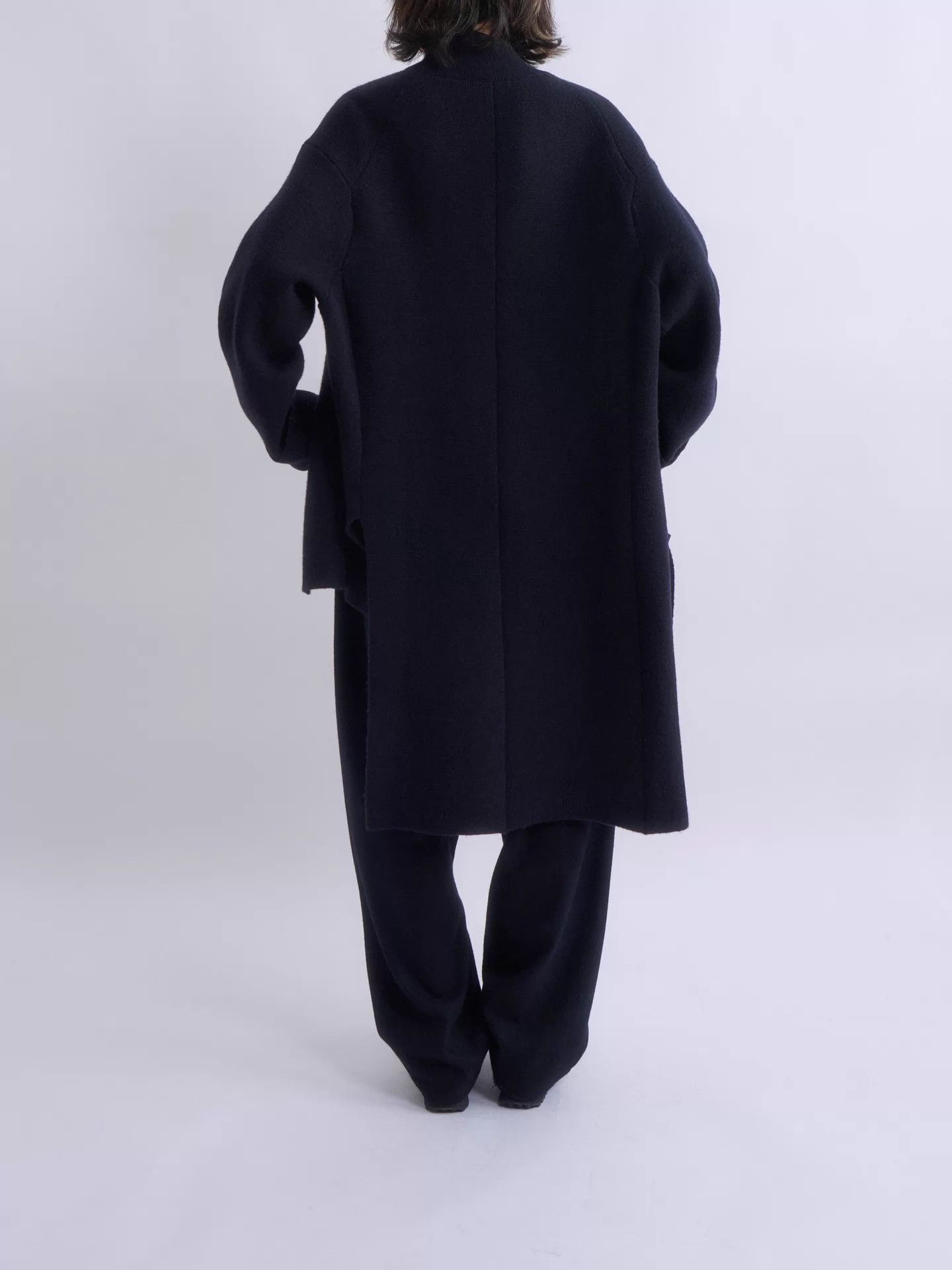 Yohji Yamamoto YOHJI YAMAMOTO 2015AW Men's Black Asymmetric Knit Jacket Size US L / EU 52-54 / 3 - 6 Thumbnail