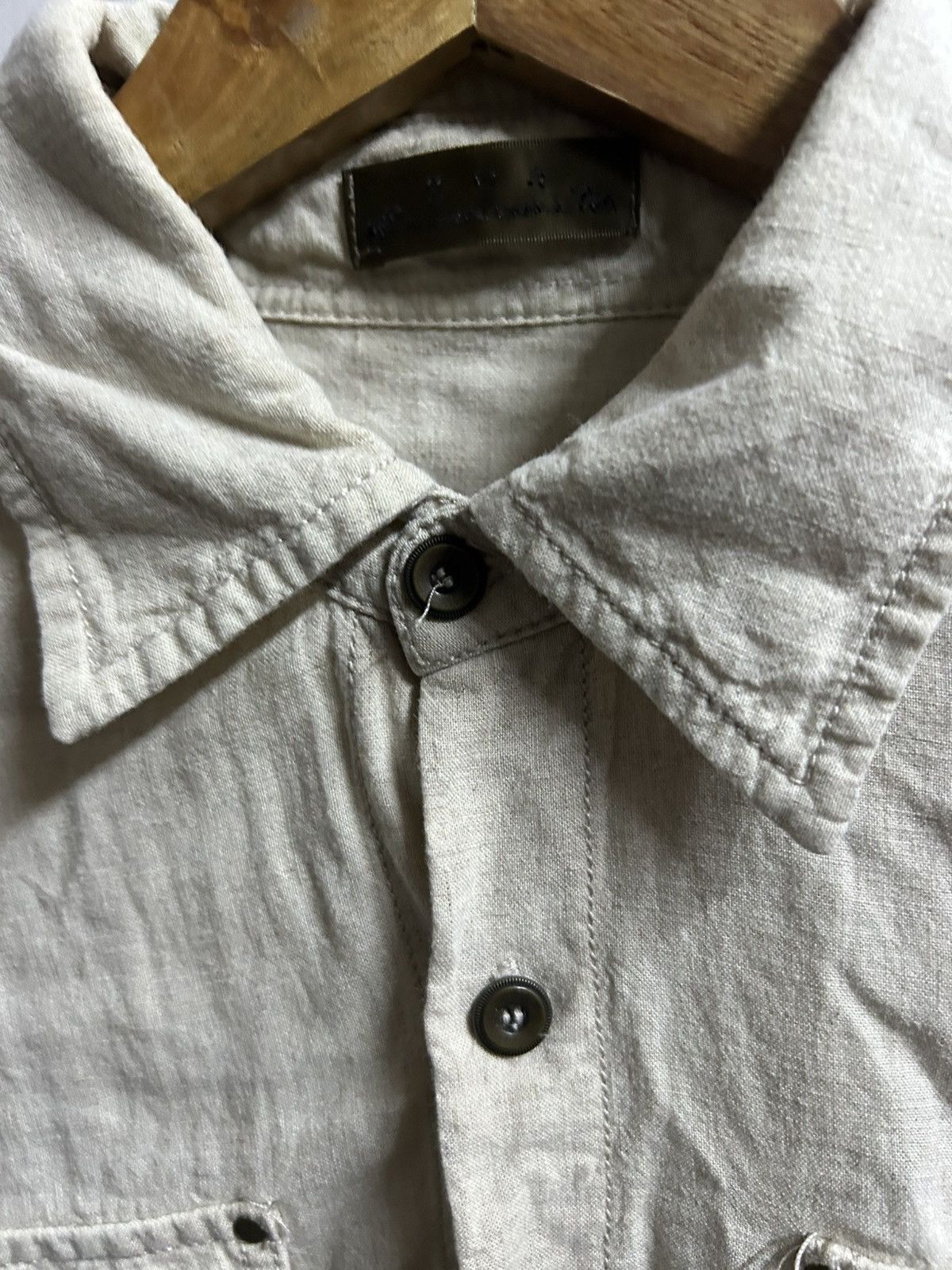 GOA Archival Distressed Linen Blend Tunic Shirt/Duster Size US XXL / EU 58 / 5 - 10 Thumbnail