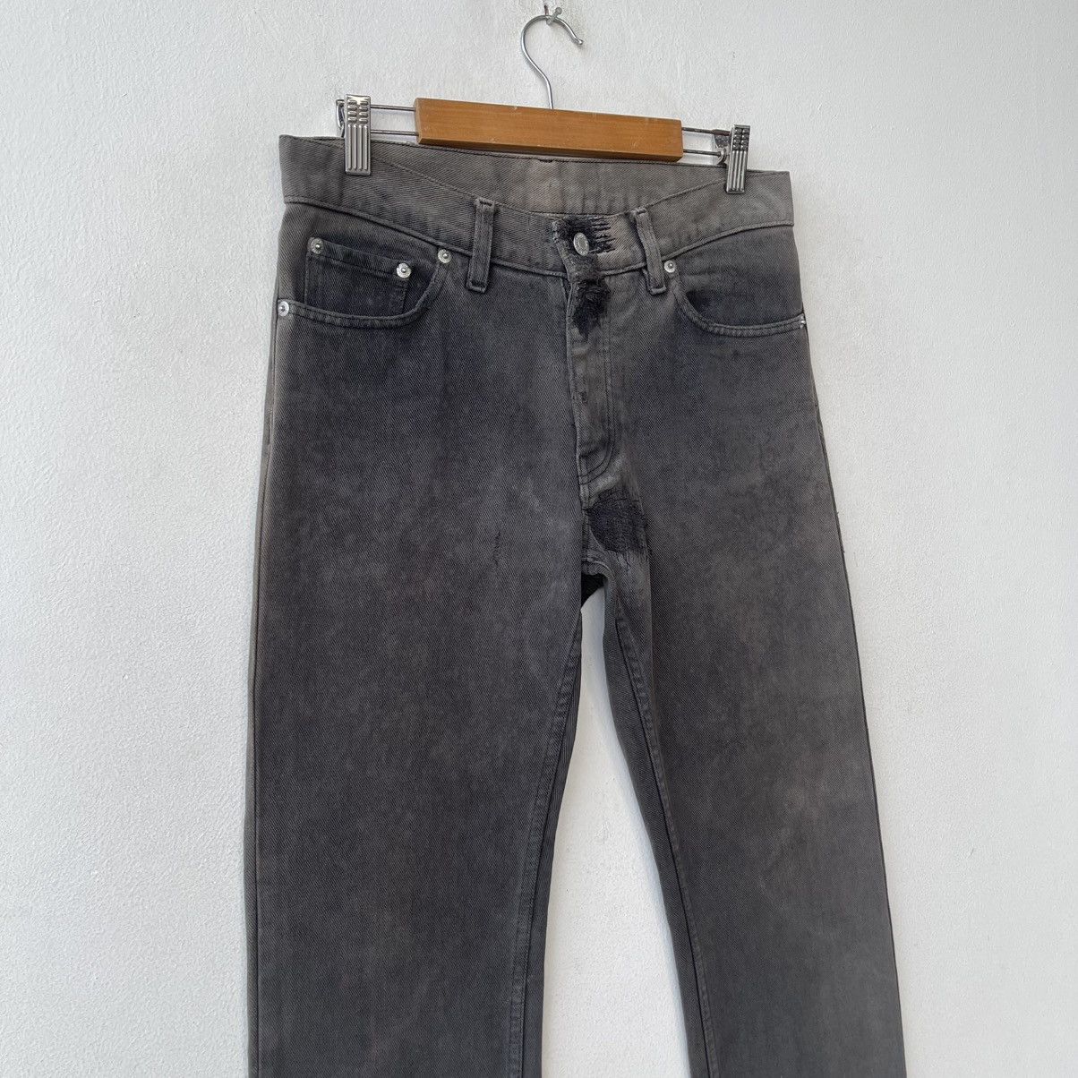 Helmut Lang Thrashed Archival 90s HELMUT LANG Faded Black Denim Jeans Size US 30 / EU 46 - 7 Thumbnail