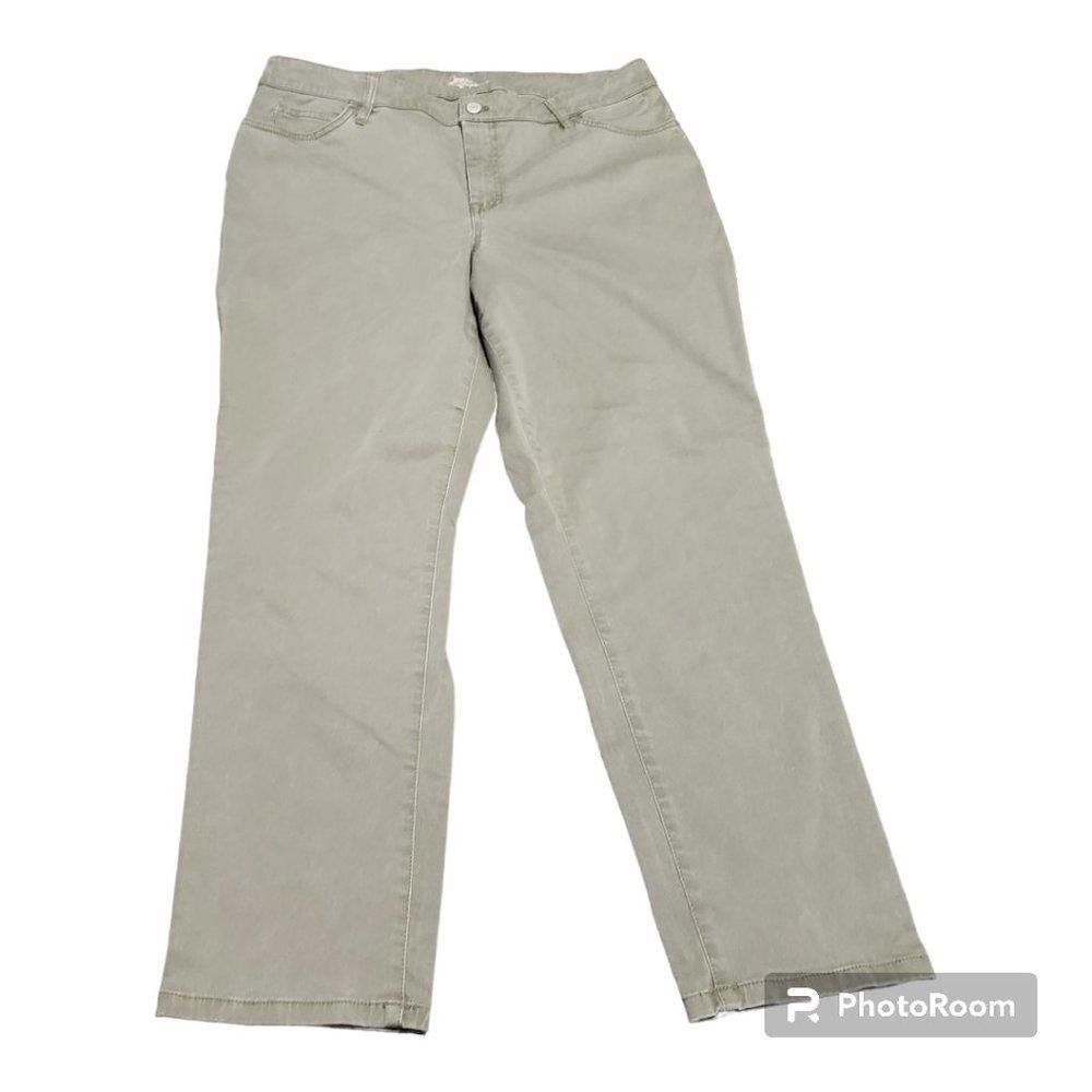 Tommy Bahama CT705 Tommy Bahama Army Green Straight Ankle Pant 31X 28 Size 30" / US 8 / IT 44 - 1 Thumbnail