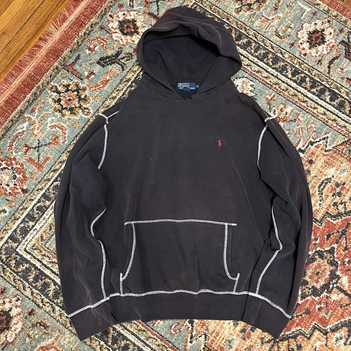 Polo Ralph Lauren Vintage Polo Ralph Lauren Contrast Black Hoodie Sweatshirt Size US XL / EU 56 / 4 - 1 Thumbnail