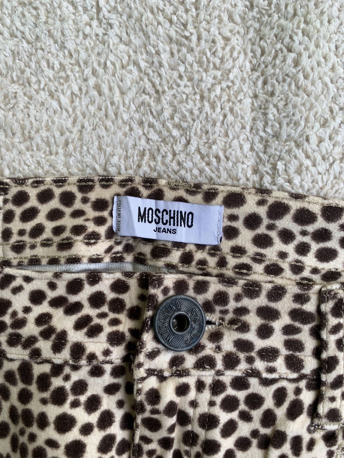 Designer × Moschino Moschino Leopard Flared Jeans Size 29" - 6 Thumbnail