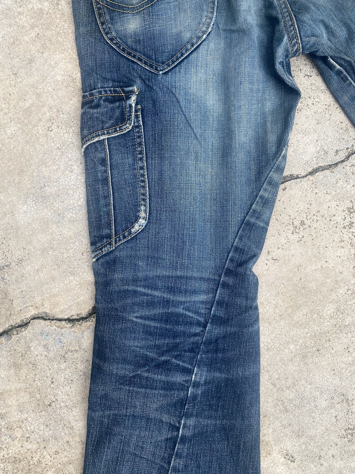 If Six Was Nine × Lee × Vintage Flare Jeans Lee Distressed Faded Bootcut Size US 31 - 20 Thumbnail
