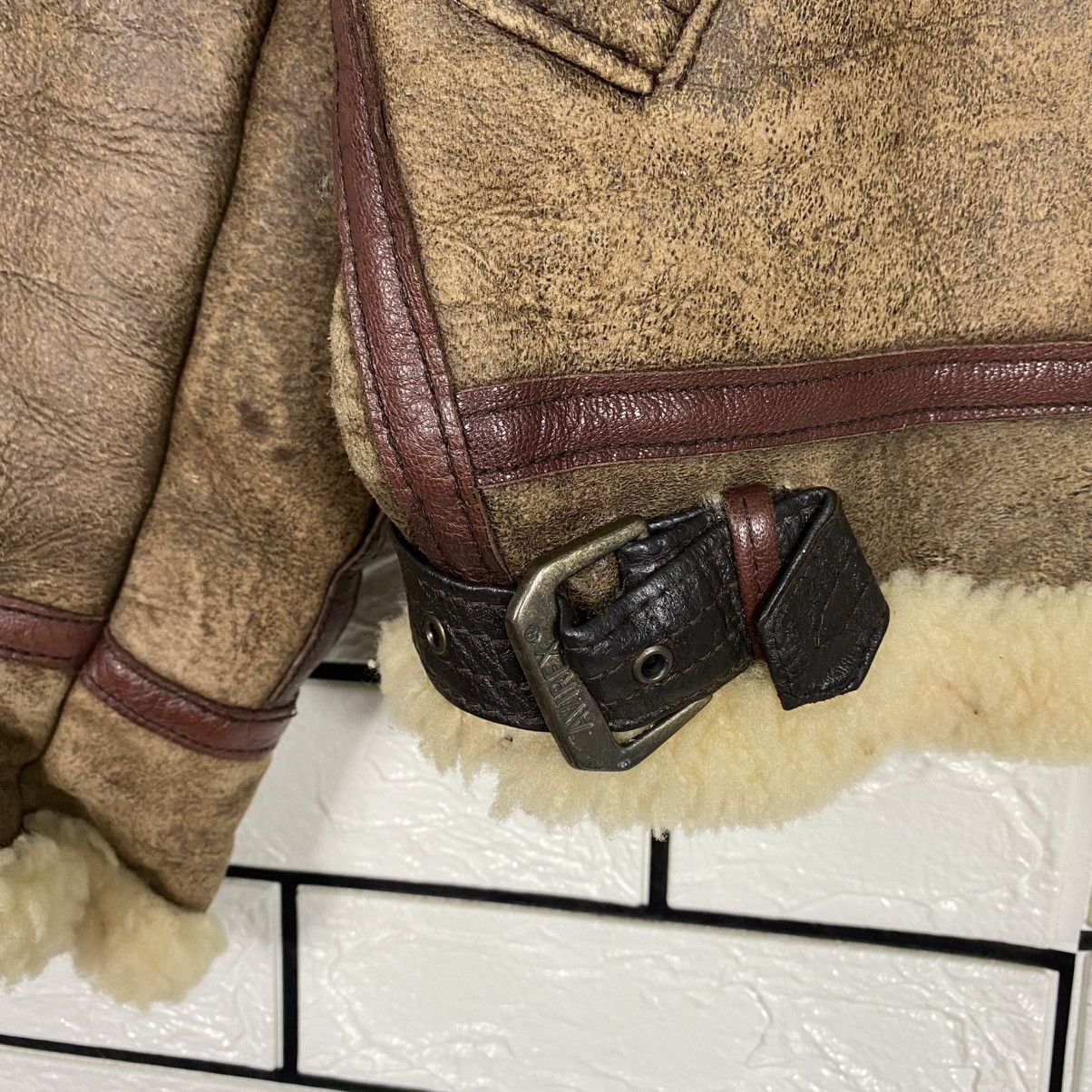 Avirex 🔥VINTAGE GENUINE LEATHER JACKET B-3 AVIREX USA SHEARLING Size US S / EU 44-46 / 1 - 13 Thumbnail