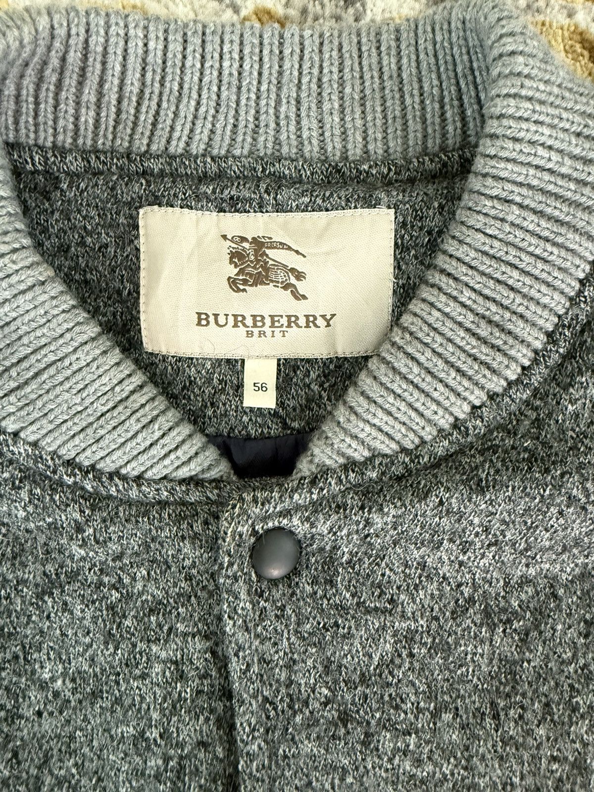 Burberry Prorsum Burberry Brit Cable Knit Jacket Varsity Style Jacket Size US XL / EU 56 / 4 - 7 Thumbnail