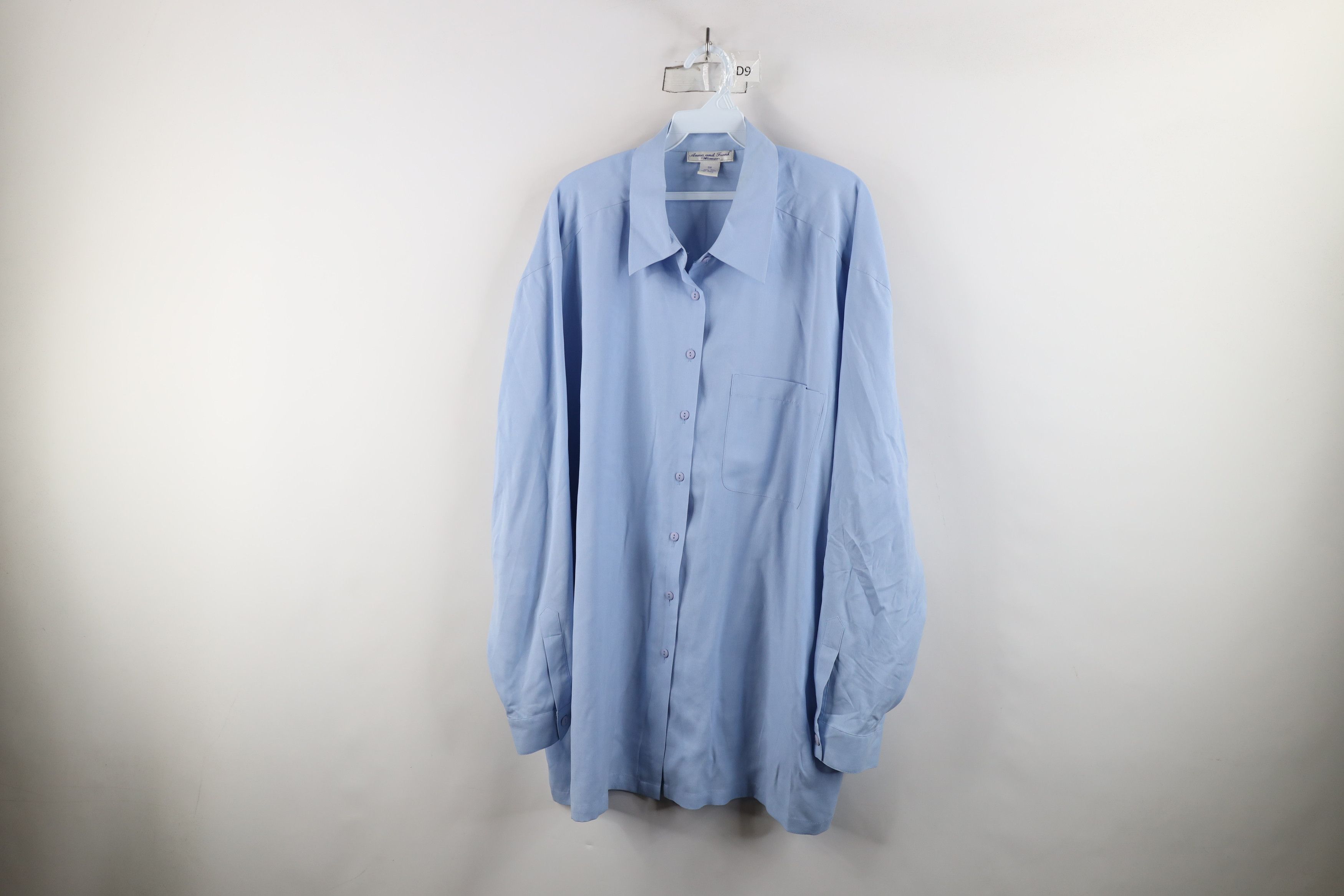 Vintage Vintage 90s Streetwear Collared Button Shirt Carolina Blue Size 3XL / US 20-22 - 1 Thumbnail