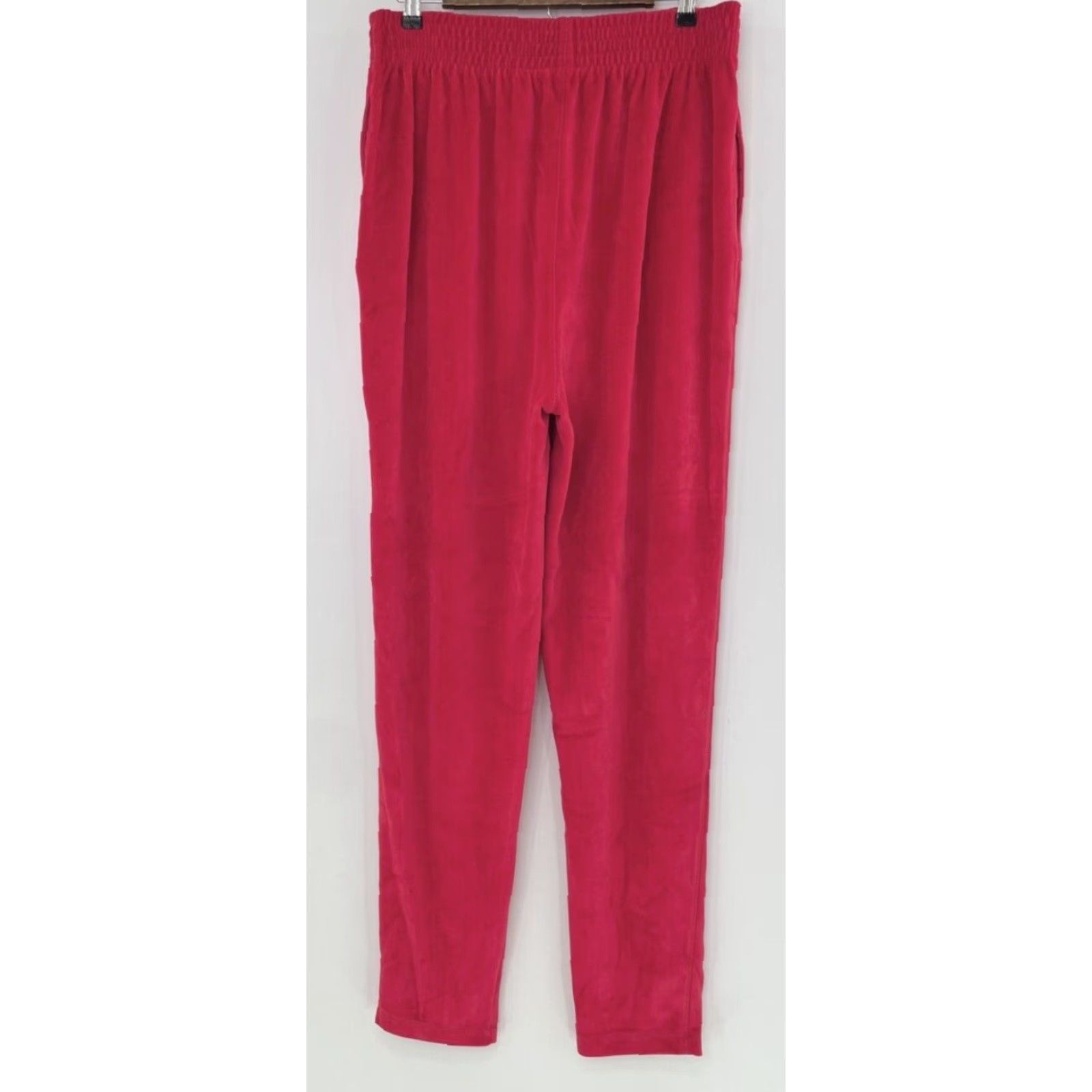 Nordstrom Vtg Nordstrom Active Sports Red Velour W/Pocket Straight Leg Pants XL Size 40" / US 18 - 2 Thumbnail