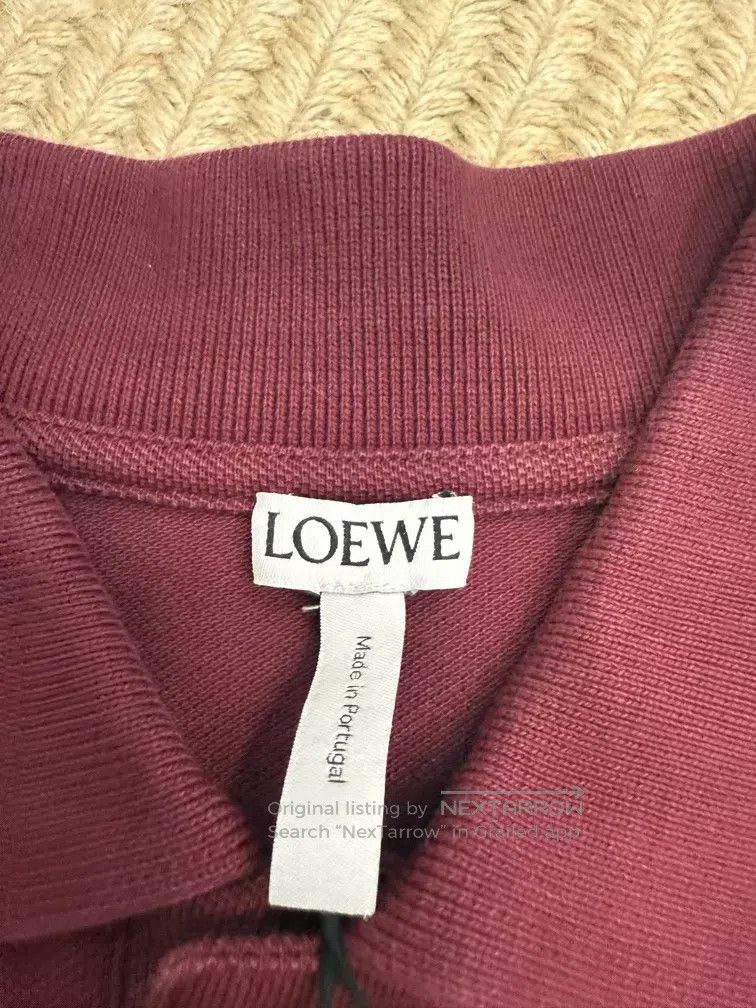Loewe Loewe Burgundy Short Sleeve Polo Shirt Size M / US 6-8 / IT 42-44 - 3 Thumbnail