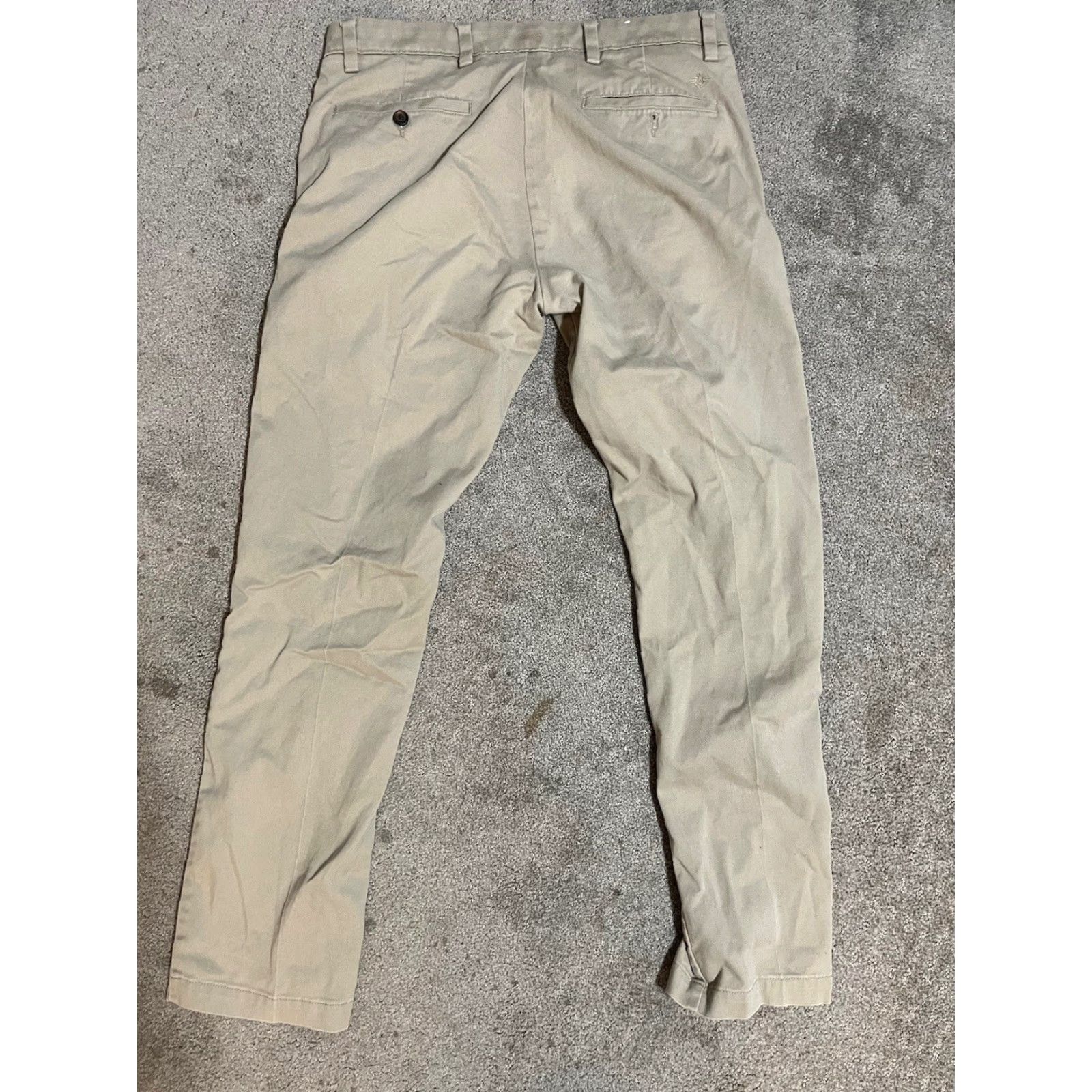 Dockers DOCKERS Mens Slim Fit Chino Pants Beige 32x32 (Casual) Cotton Stretch Front Flat Regular Size 32 Inseam 32 Mens Size US 32 / EU 48 - 3 Thumbnail