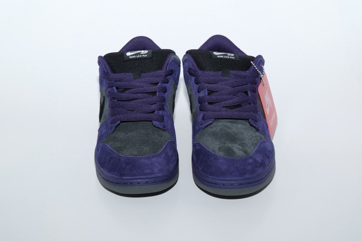 Nike SUPREME X DUNK LOW SB 'INK' PURPLE IN HAND SZ 8.5 MENS Size US 8.5 / EU 41-42 - 2 Thumbnail