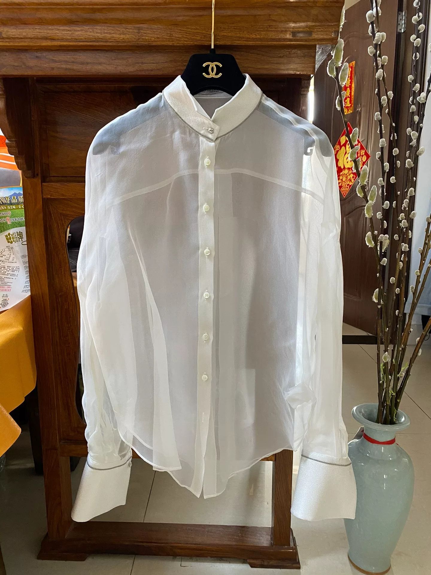Brunello Cucinelli Brunello Cucinelli Organza Women's Shirt Size US M / EU 48-50 / 2 - 1 Thumbnail