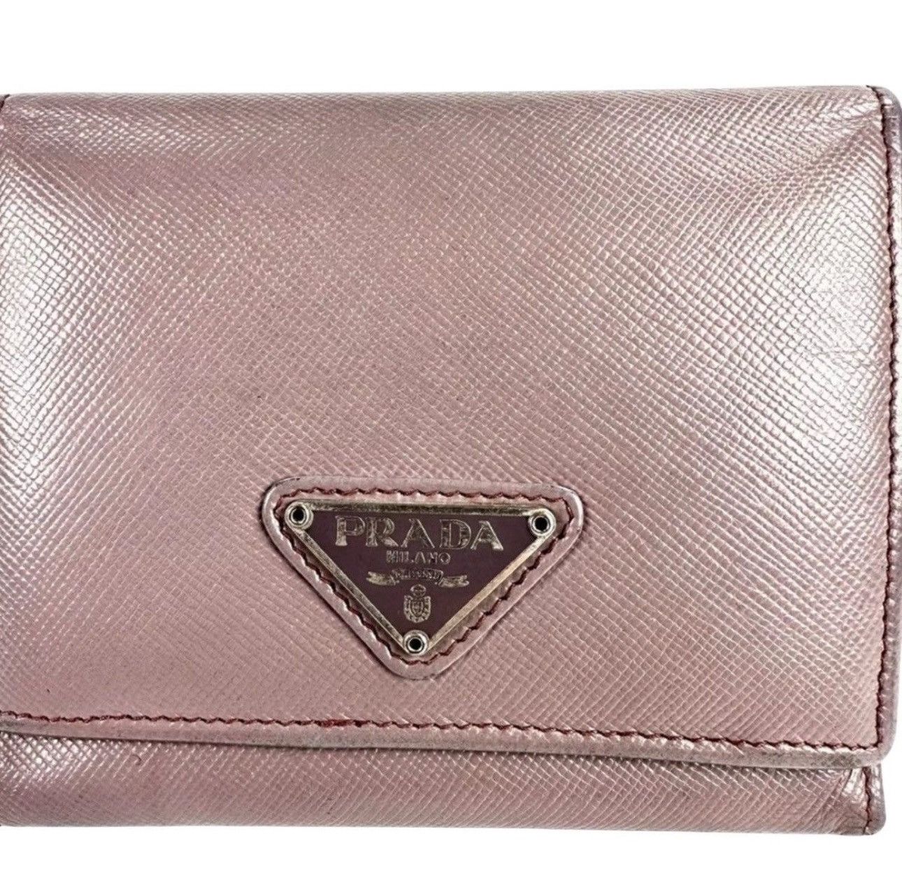 Prada Prada Safiano Leather Wallet in Pink Excellent Condition Size ONE SIZE - 2 Thumbnail