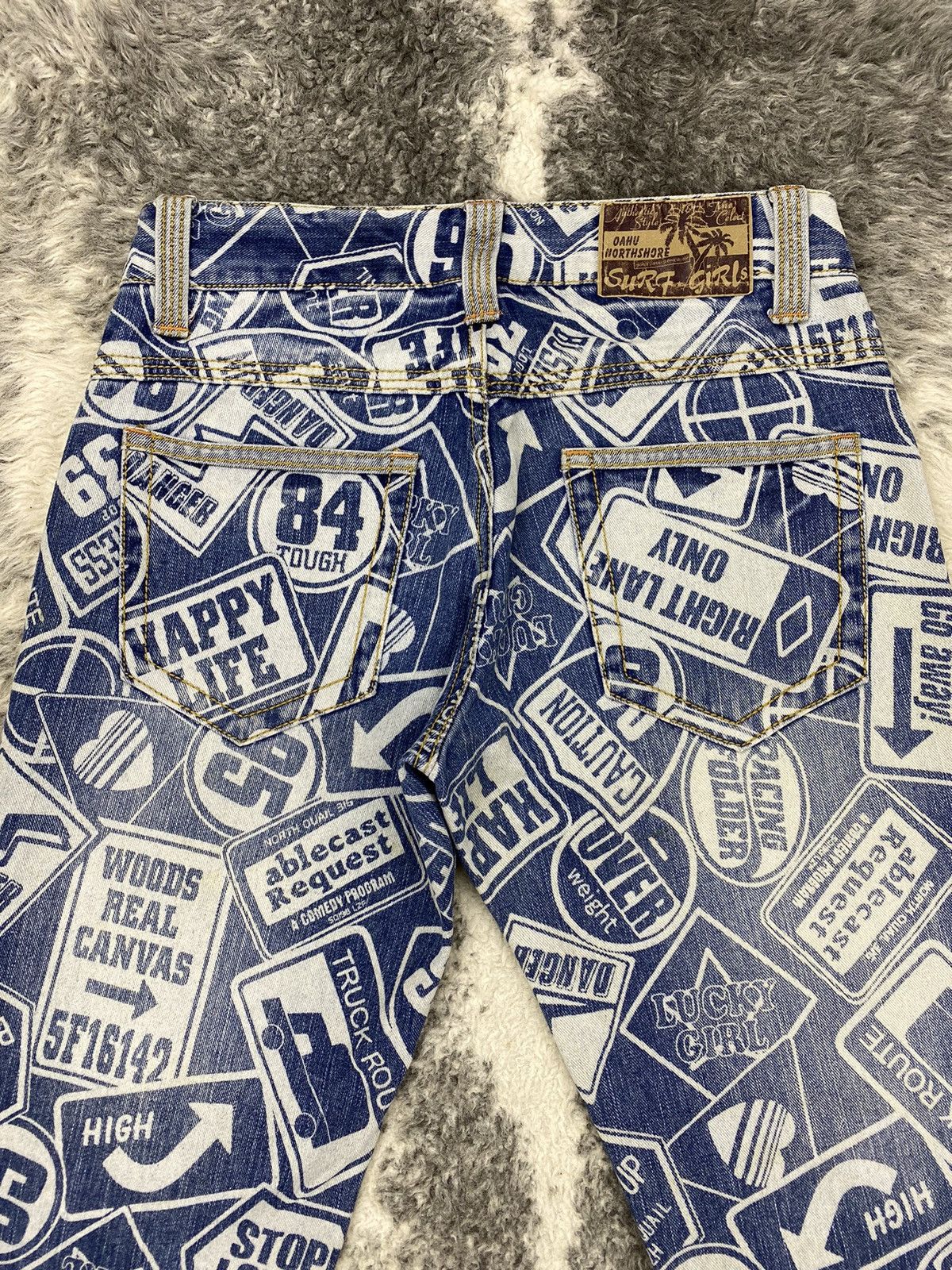 Beauty Beast × If Six Was Nine × Japanese Brand Japanese Surf Girls Oahu Northshore Fullprinted Denim Size 31" - 18 Thumbnail