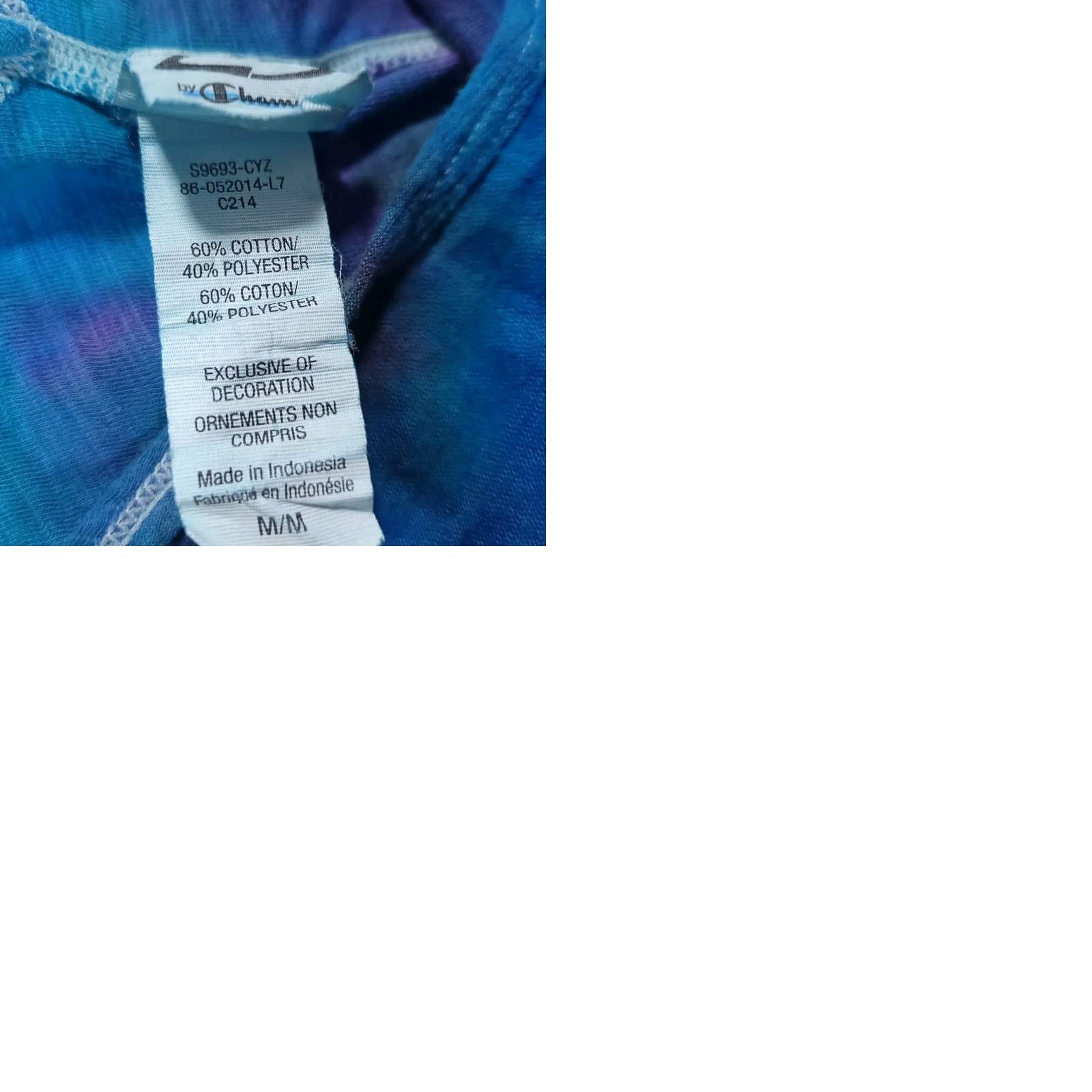 Champion VINTAGE Champion Tie Dye Muscle Tank Top Shirt Women's M Blue Scoop Neck V Back Shirt Size M / US 6-8 / IT 42-44 - 9 Thumbnail