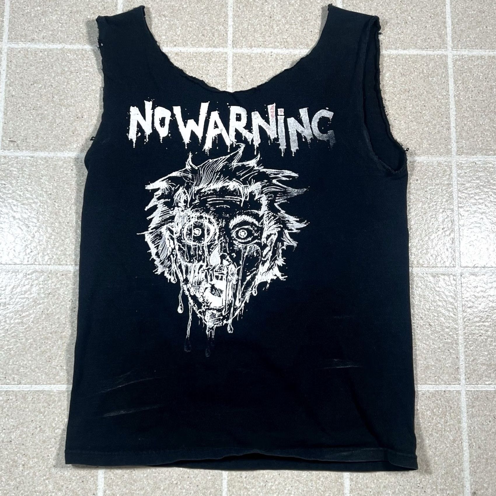 Vintage VINTAGE Y2K Grunge No Warning Hardcore Rock Shirt Sz Small Cut Tank top Men T-Shirt Black Rock Mens S Size US S / EU 44-46 / 1 - 2 Thumbnail