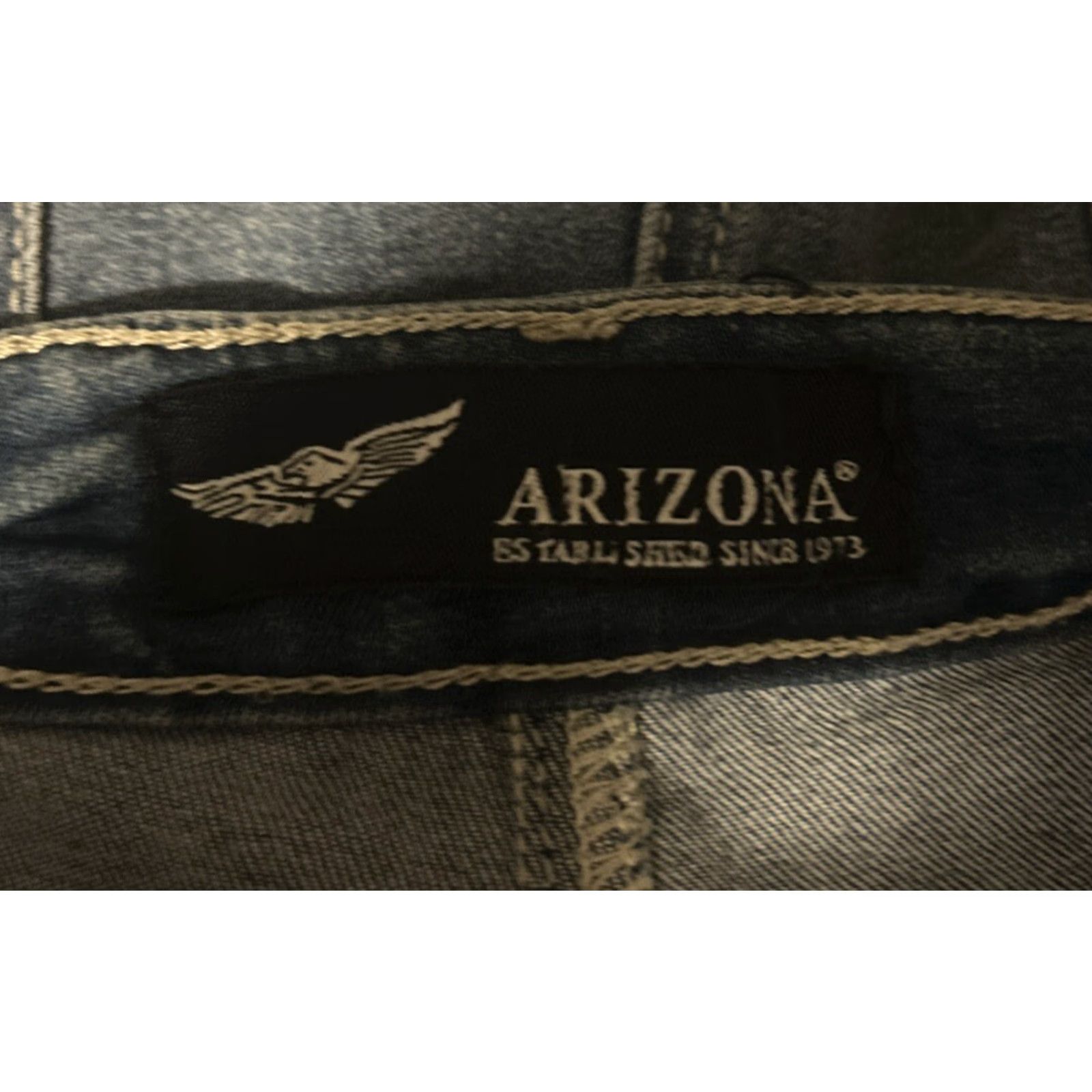 Vintage VINTAGE Arizona jeans Sz 16L 32x34.5 Straight leg blue denim stretch EUC Size 38" / US 16 / IT 52 - 4 Thumbnail