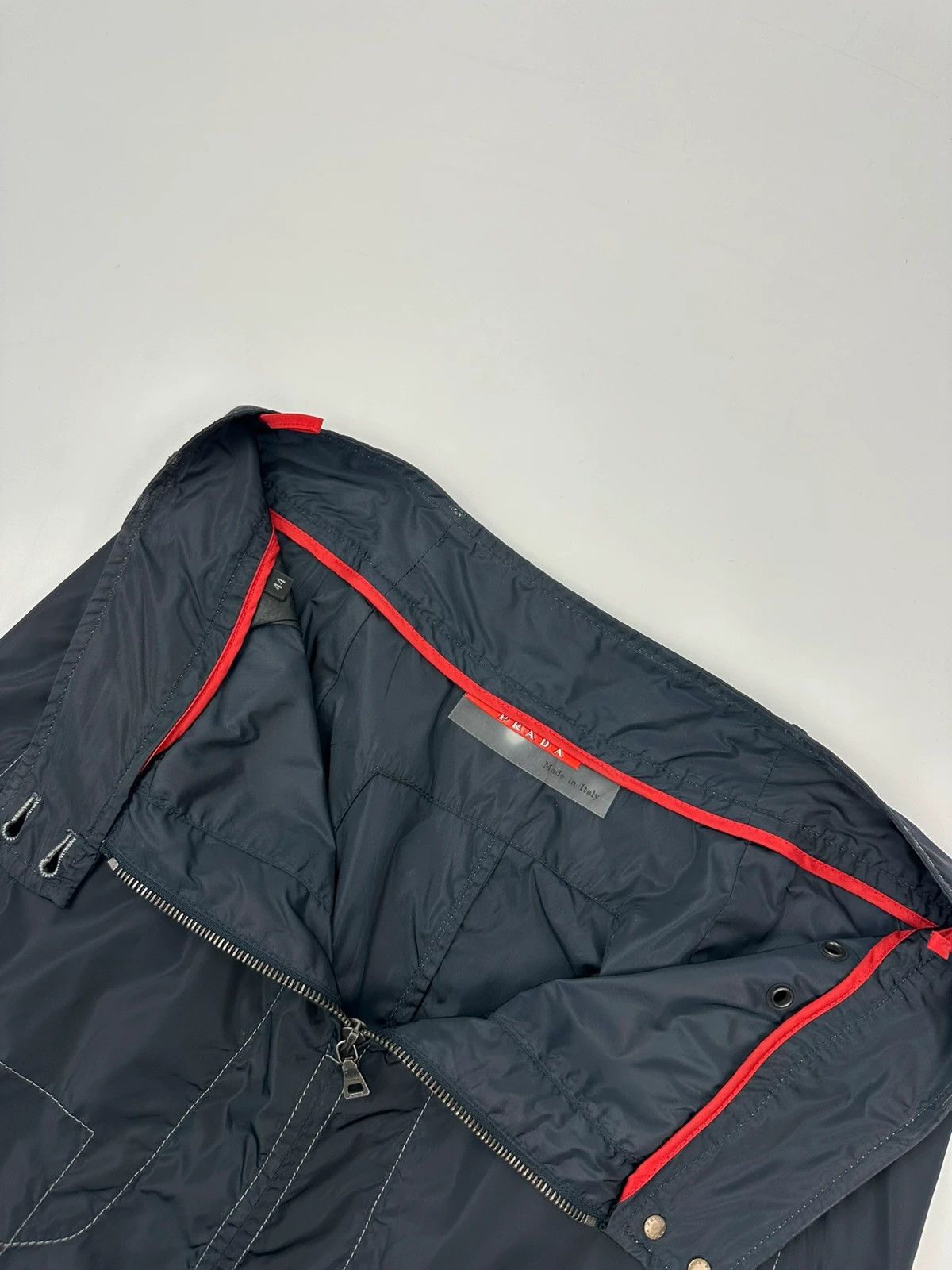 Prada Prada Sport SS03 Navy Tech Nylon Skirt Contrast Stitches Size 30" / US 8 / IT 44 - 7 Thumbnail
