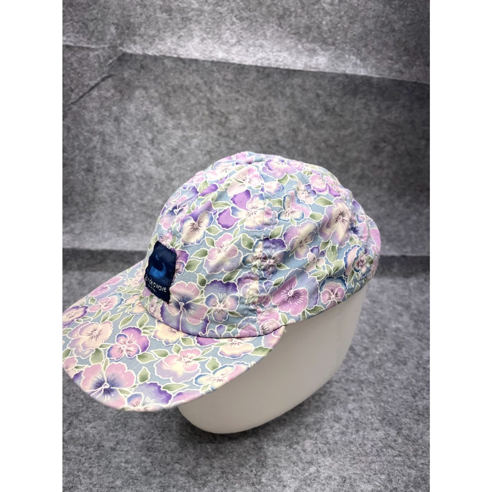 Vintage Purple Floral Adjustable Baseball Cap Women Outdoor Beach Casual Size ONE SIZE - 4 Thumbnail