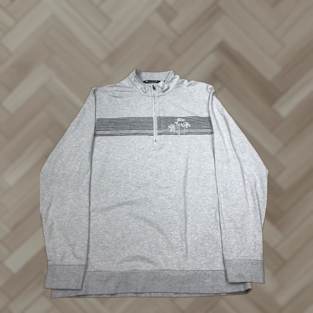 TravisMathew Travis Mathew Mens 1/4 Zip Pullover Sweater M Gray Golf Casual Shirt Size US M / EU 48-50 / 2 - 1 Thumbnail