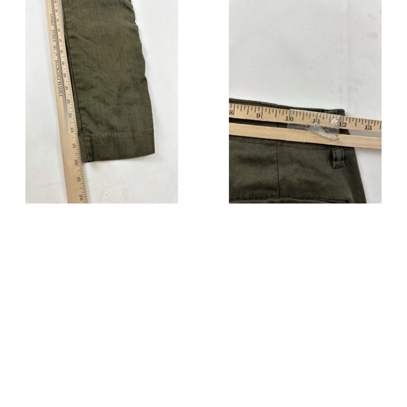 Vintage Level 99 Women’s 24 Green Linen Utility Pants Straight Ankle Casual Business Travel Women's Green Linen Utility Trouser Straight 24 Level 99 Size 42" / US 20 - 8 Thumbnail