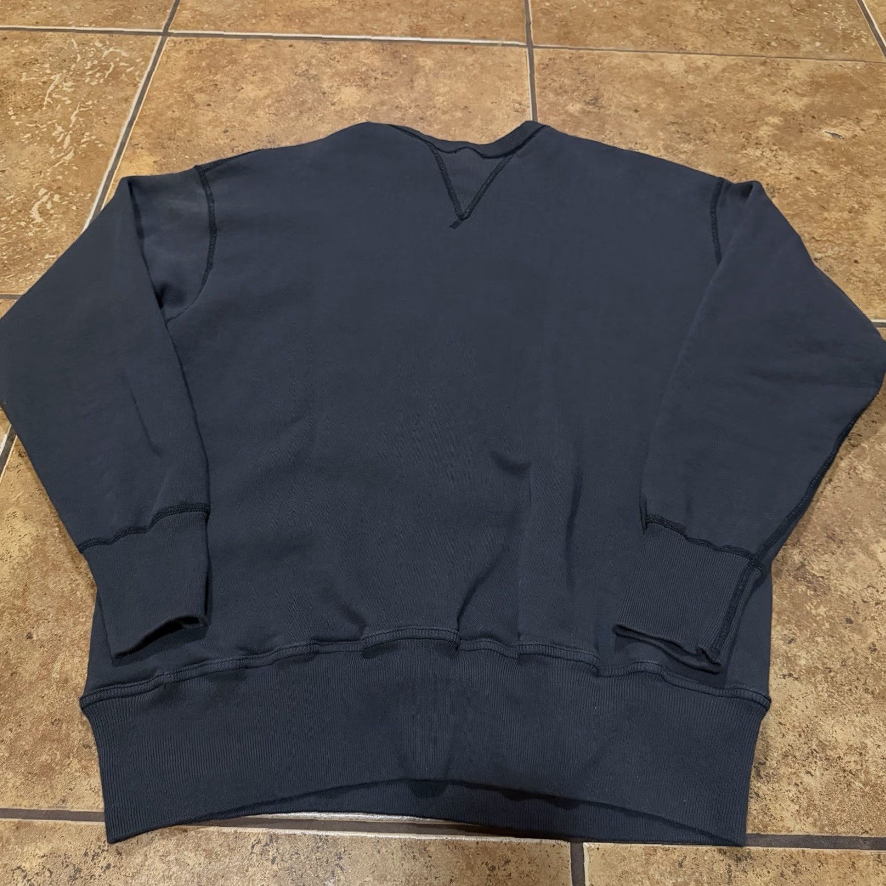 Warehouse VINTAGE Warehouse & Co Japan Double V Sweatshirt Black All Cotton Size 42 40s Dubble Men Pullover Size US XL / EU 56 / 4 - 3 Thumbnail