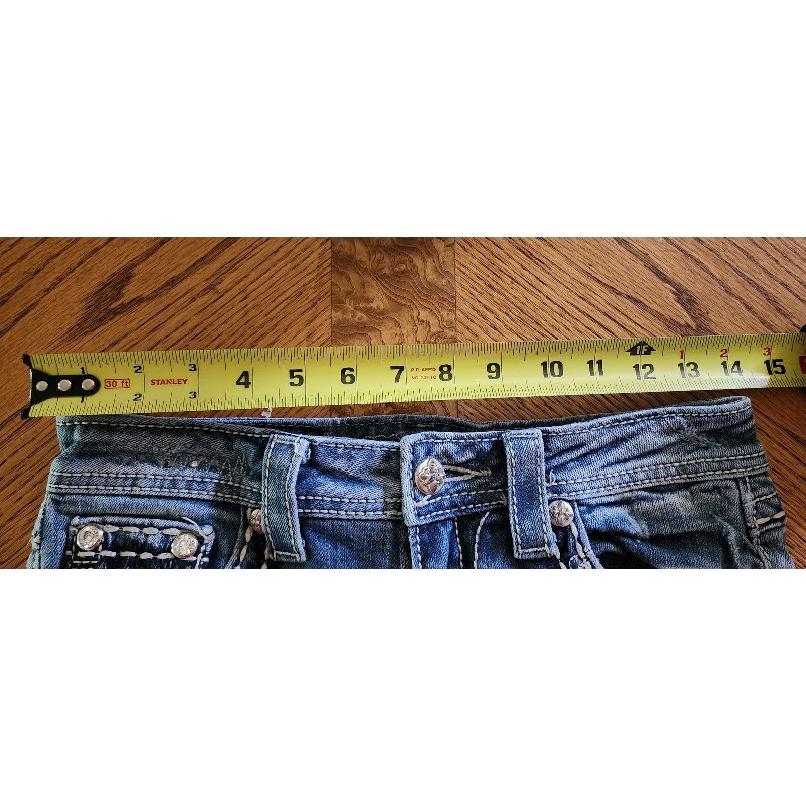 Miss Me Miss Me JE5864BR rhinestone stud distressed Boot Capri 26 EU Size 28" / US 6 / IT 42 - 4 Thumbnail