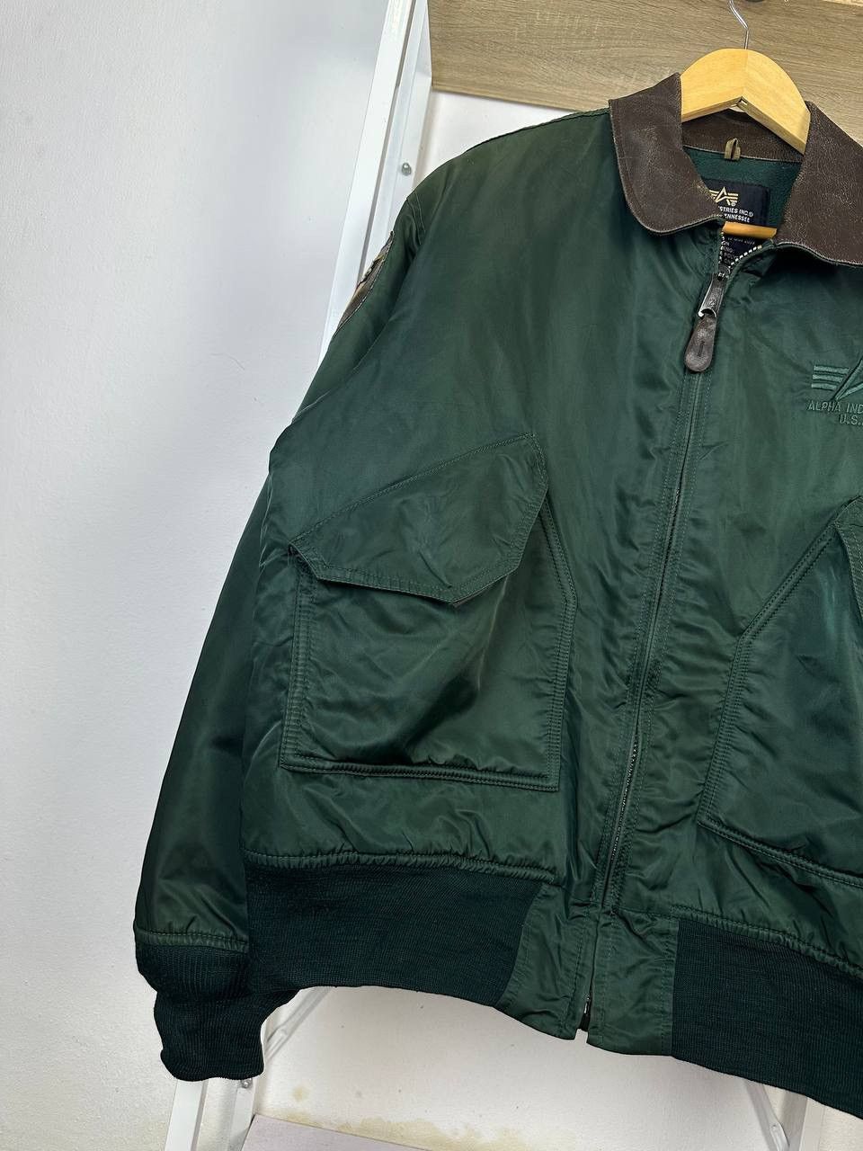 Alpha Industries × Vintage Vintage Alpha Industries CWU-45P Bomber Jacket (Pit 25.5) Size US L / EU 52-54 / 3 - 3 Thumbnail