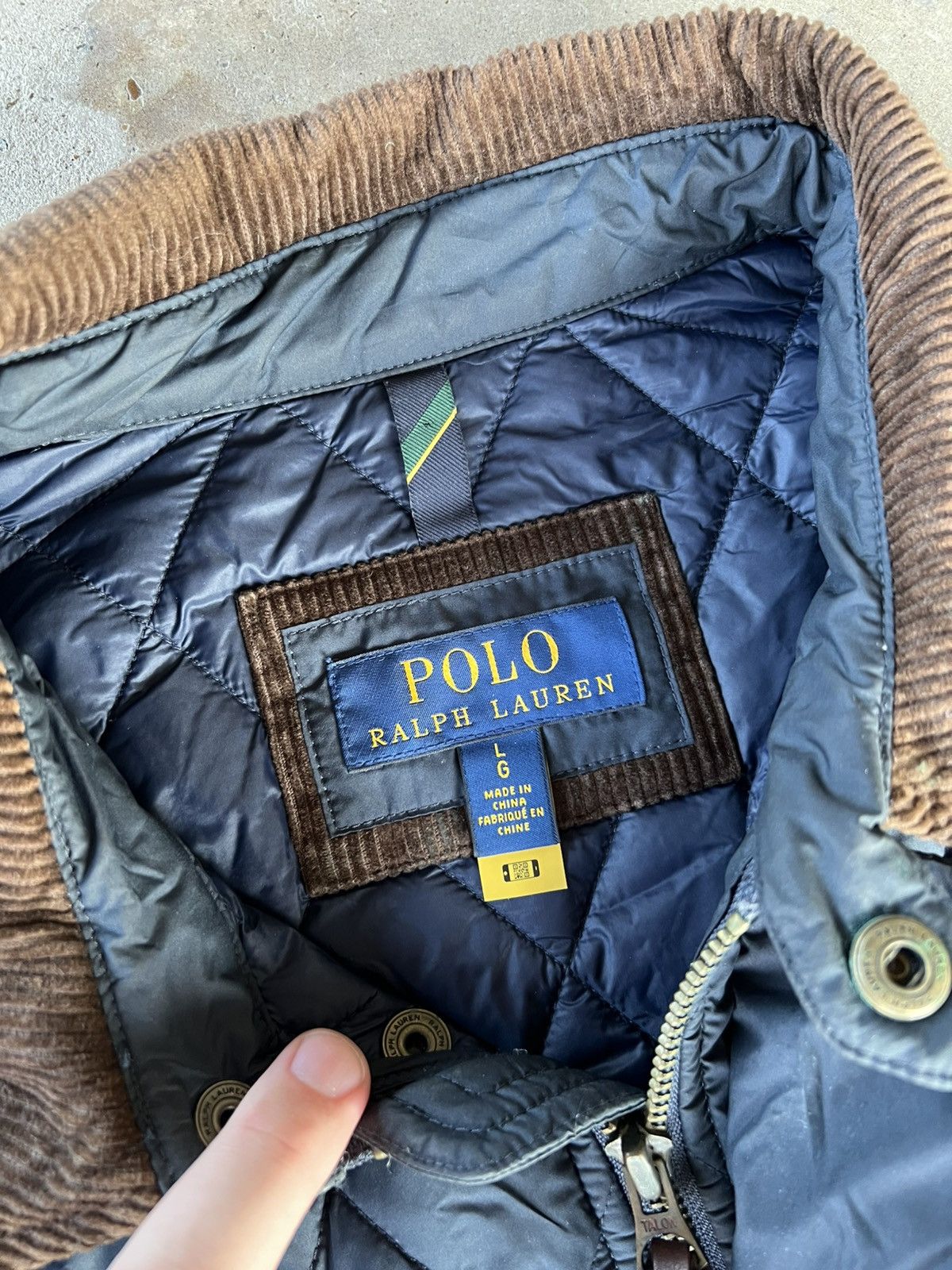 Polo Ralph Lauren Vintage Polo Ralph The Beaton Quilted Zip Up Jacket Size US L / EU 52-54 / 3 - 3 Thumbnail