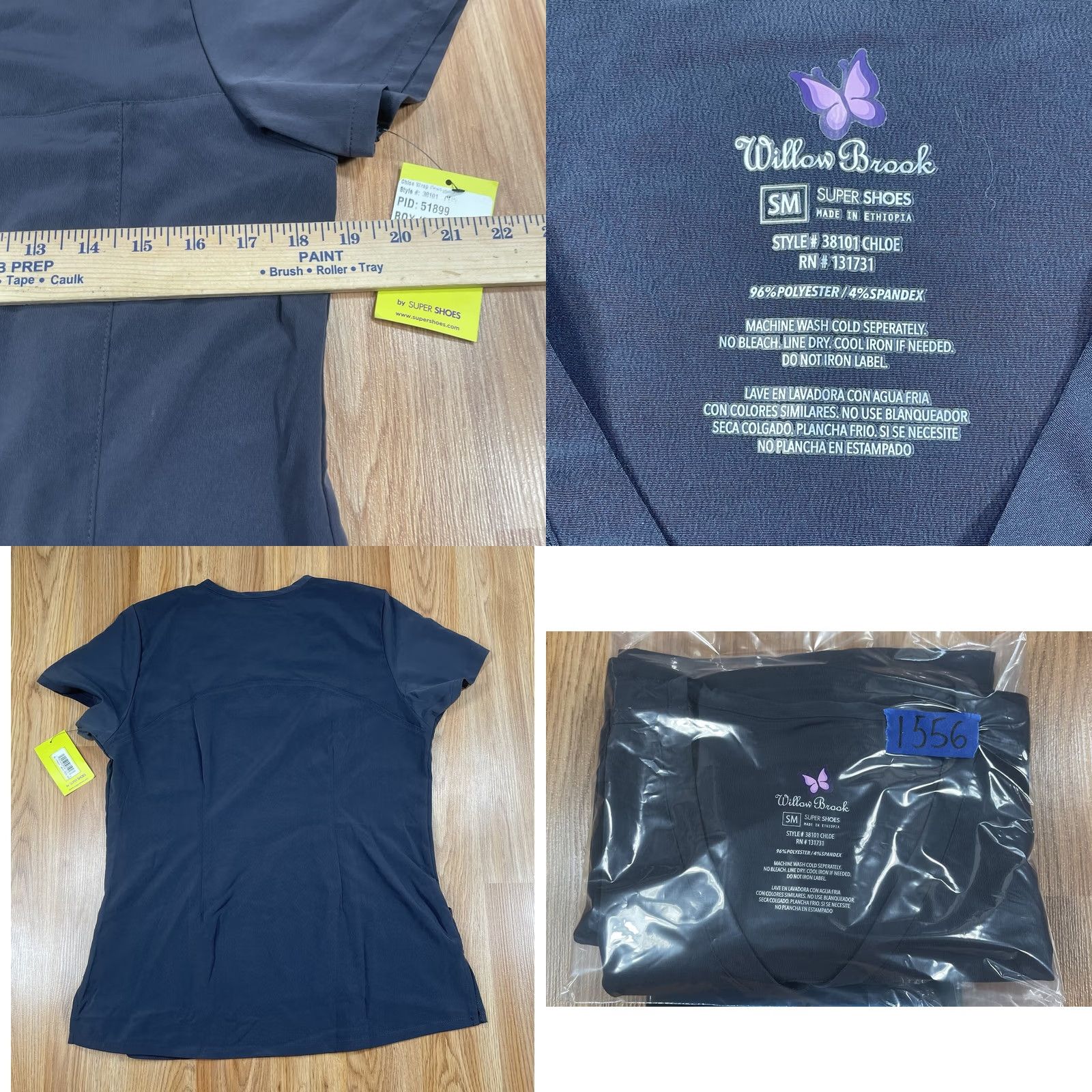 Vintage Willow Brook Nurse Scrub Top Shirt Women SM Small Medium Body Stretch NWT Gray Cotton Blend Nursing Scrub Womens Size S / US 4 / IT 40 - 8 Thumbnail