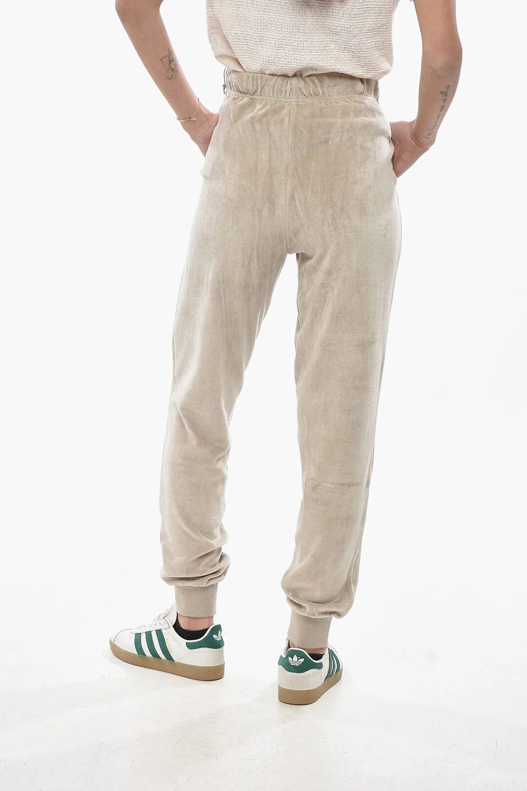 Fear of God og1mm0326 Chenille Joggers in Beige Size 27" / US 4 / IT 40 - 2 Thumbnail