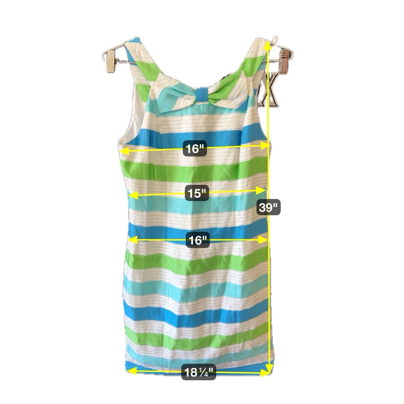 Lilly Pulitzer $288 Lilly Pulitzer (6) Silk Henley Mod Stripe Sheath Dress Size M / US 6-8 / IT 42-44 - 7 Thumbnail
