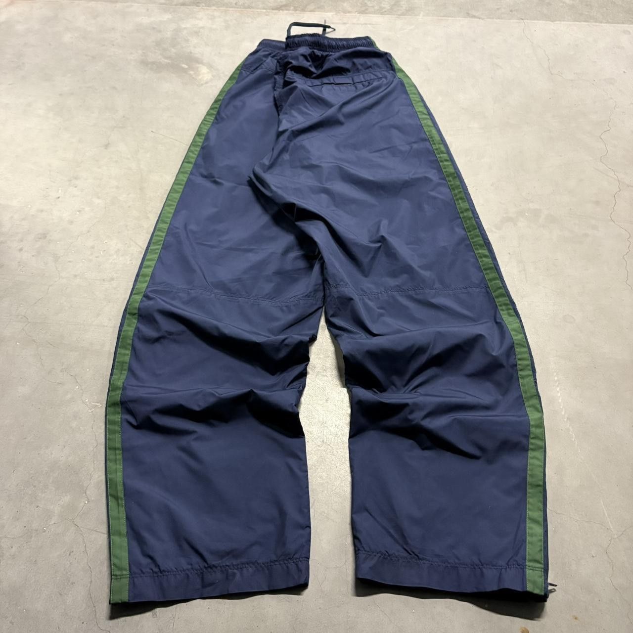 Nike Crazy Vintage Y2K/2000s Super Baggy Navy Blue Striped Nike TrackPants! Size US 32 / EU 48 - 5 Thumbnail